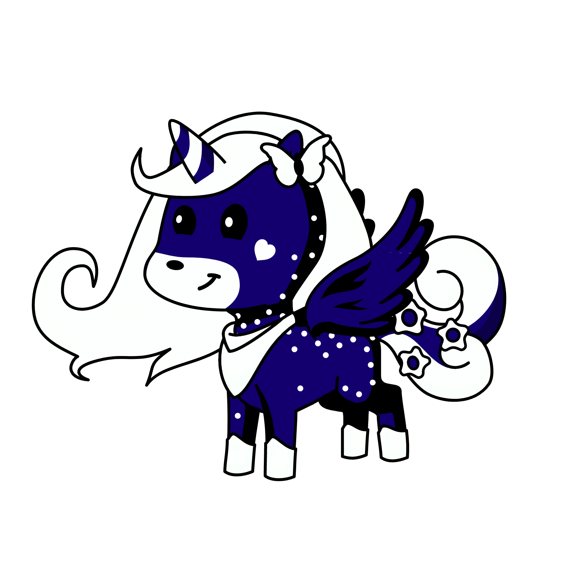 Starry night, the unicorn