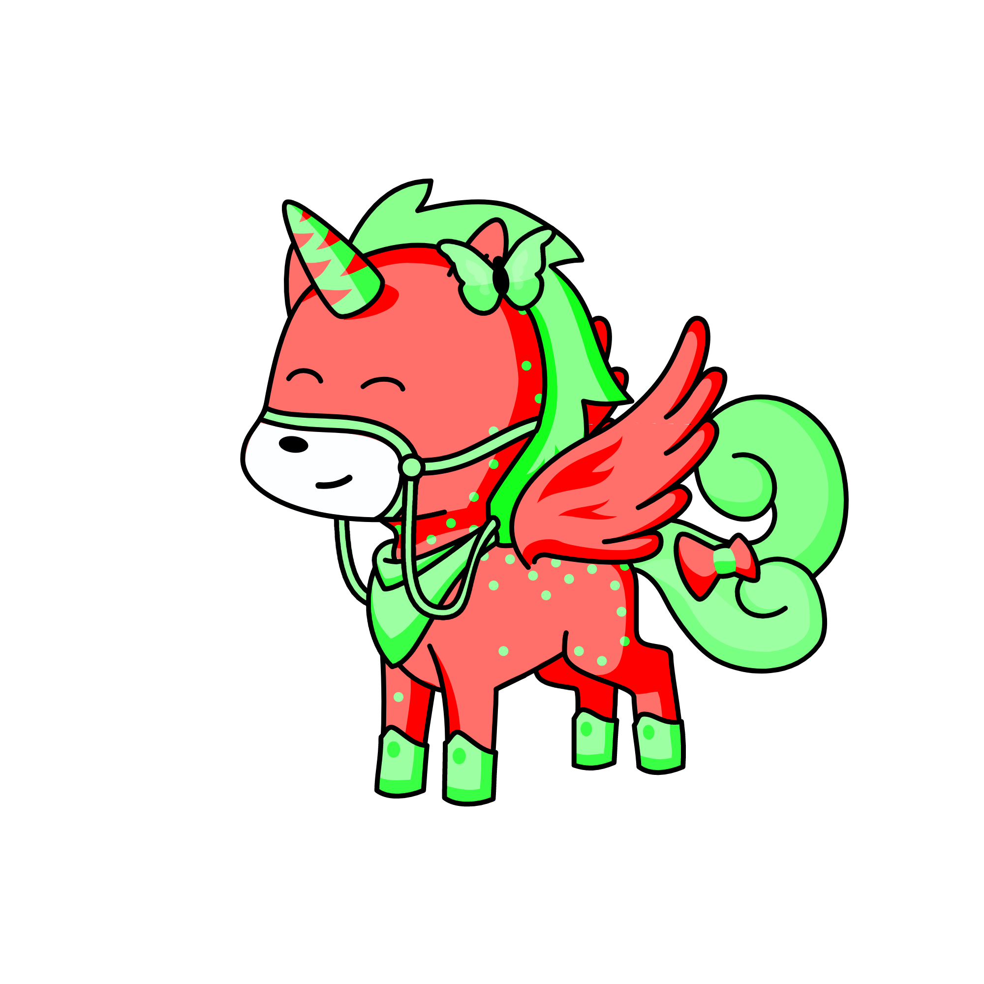 Strawberry, the unicorn