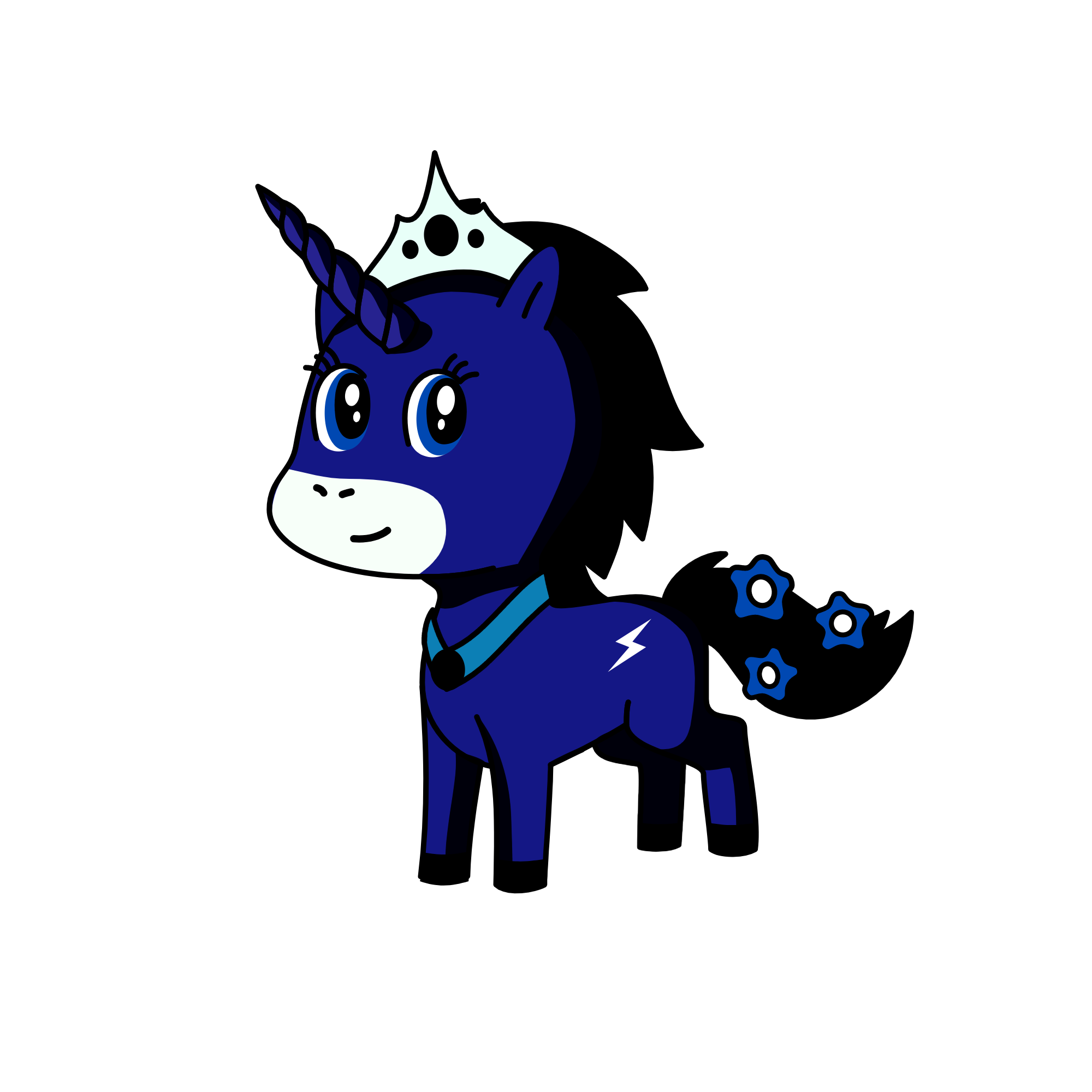 Midnight🤍💜🖤😈, the unicorn