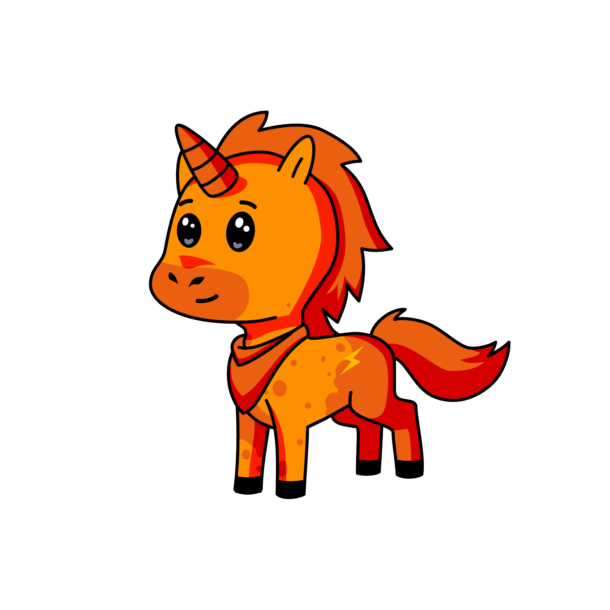 Orange, the unicorn