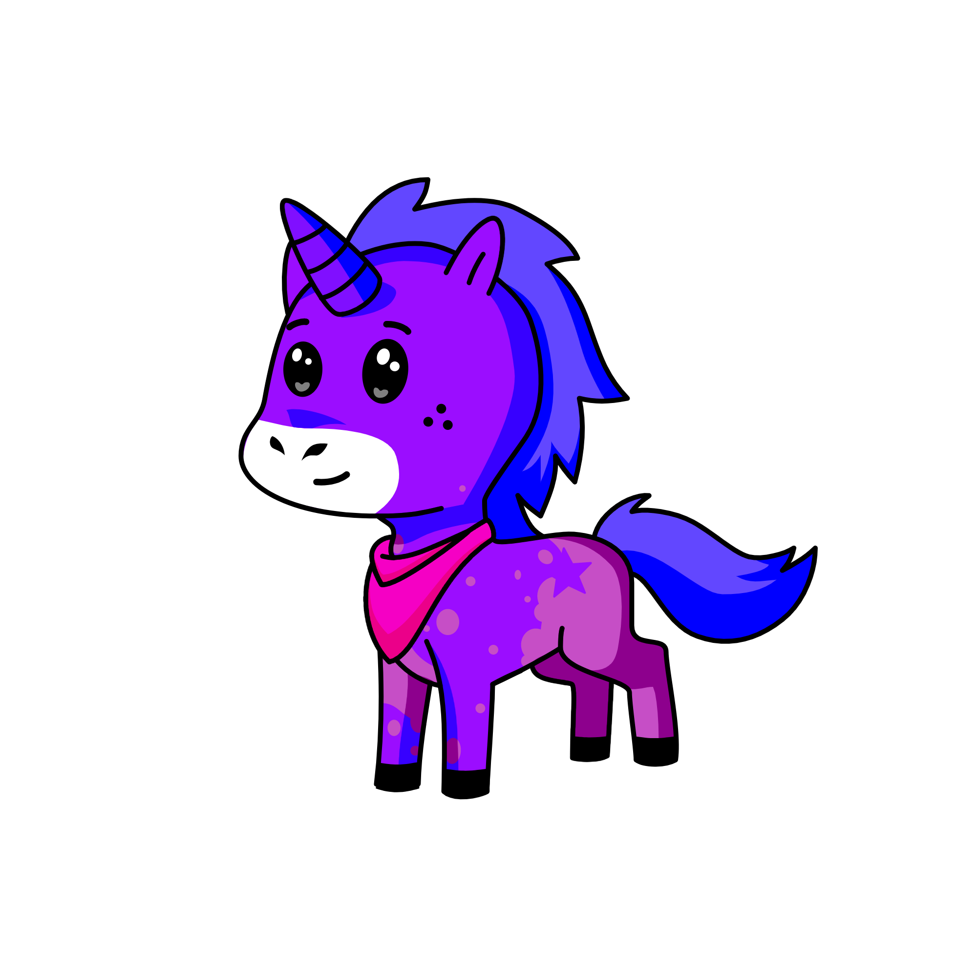 Purple, the unicorn