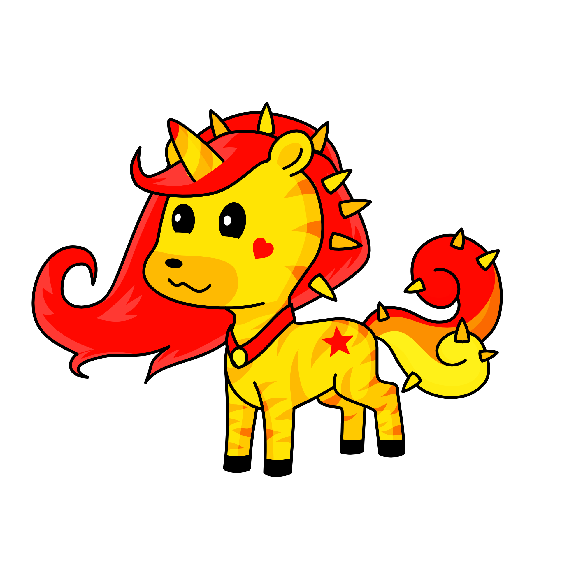Fire, the unicorn