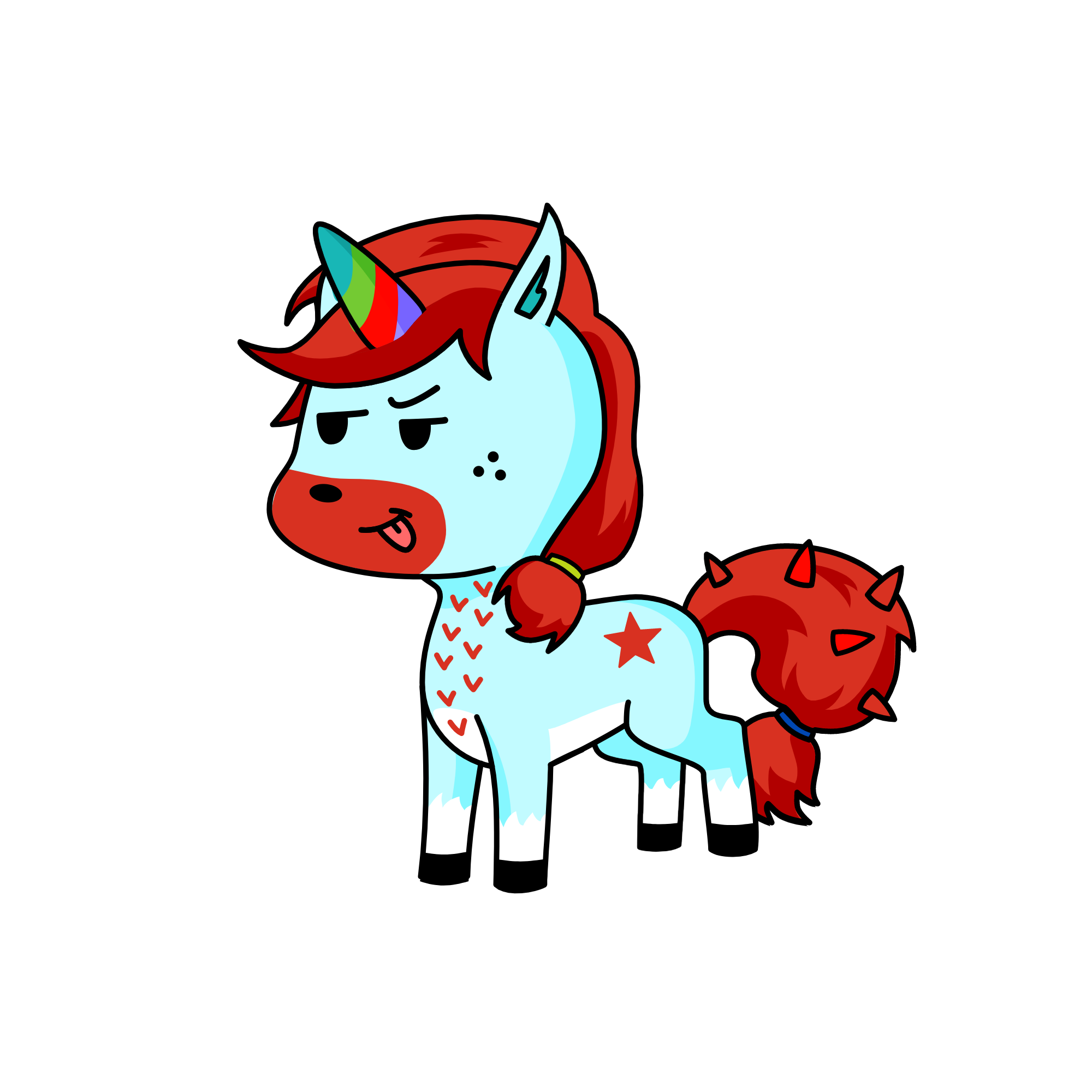 Rainbow, the unicorn