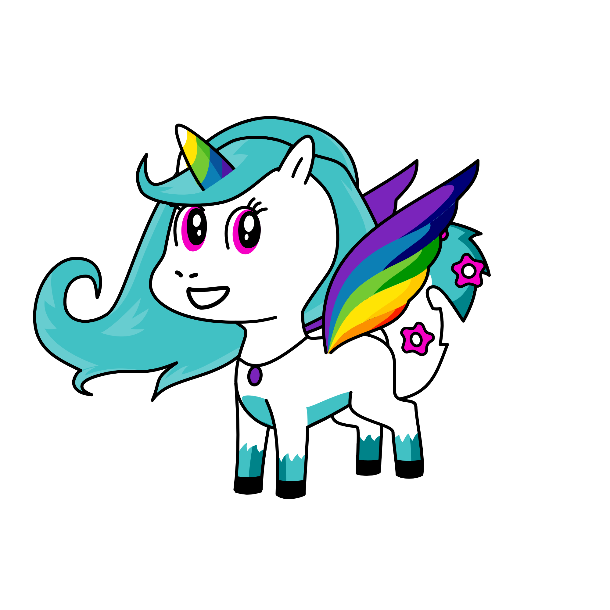 rainbow snow, the unicorn