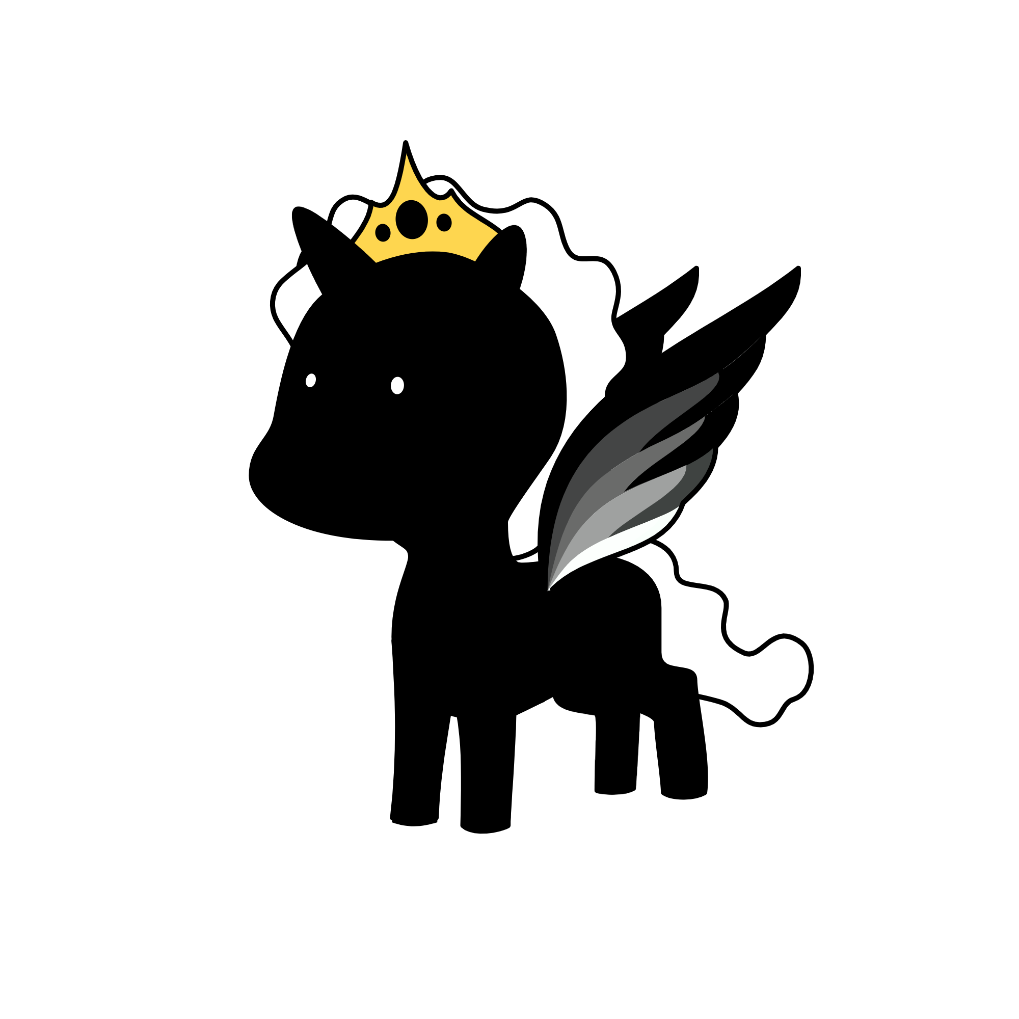 Wing God:"Find My 2 Wings By Reloading.", the unicorn
