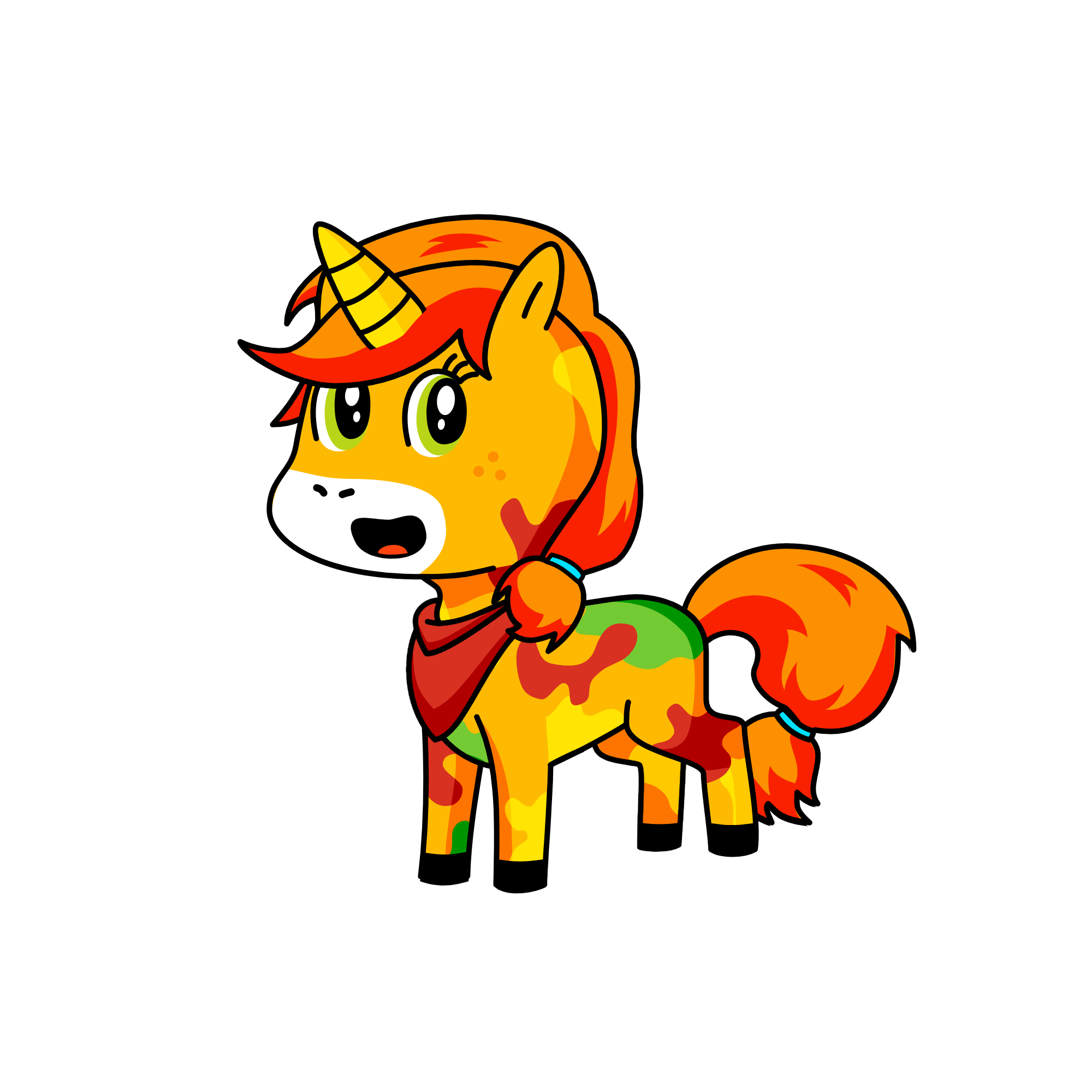 apple bucket , the unicorn
