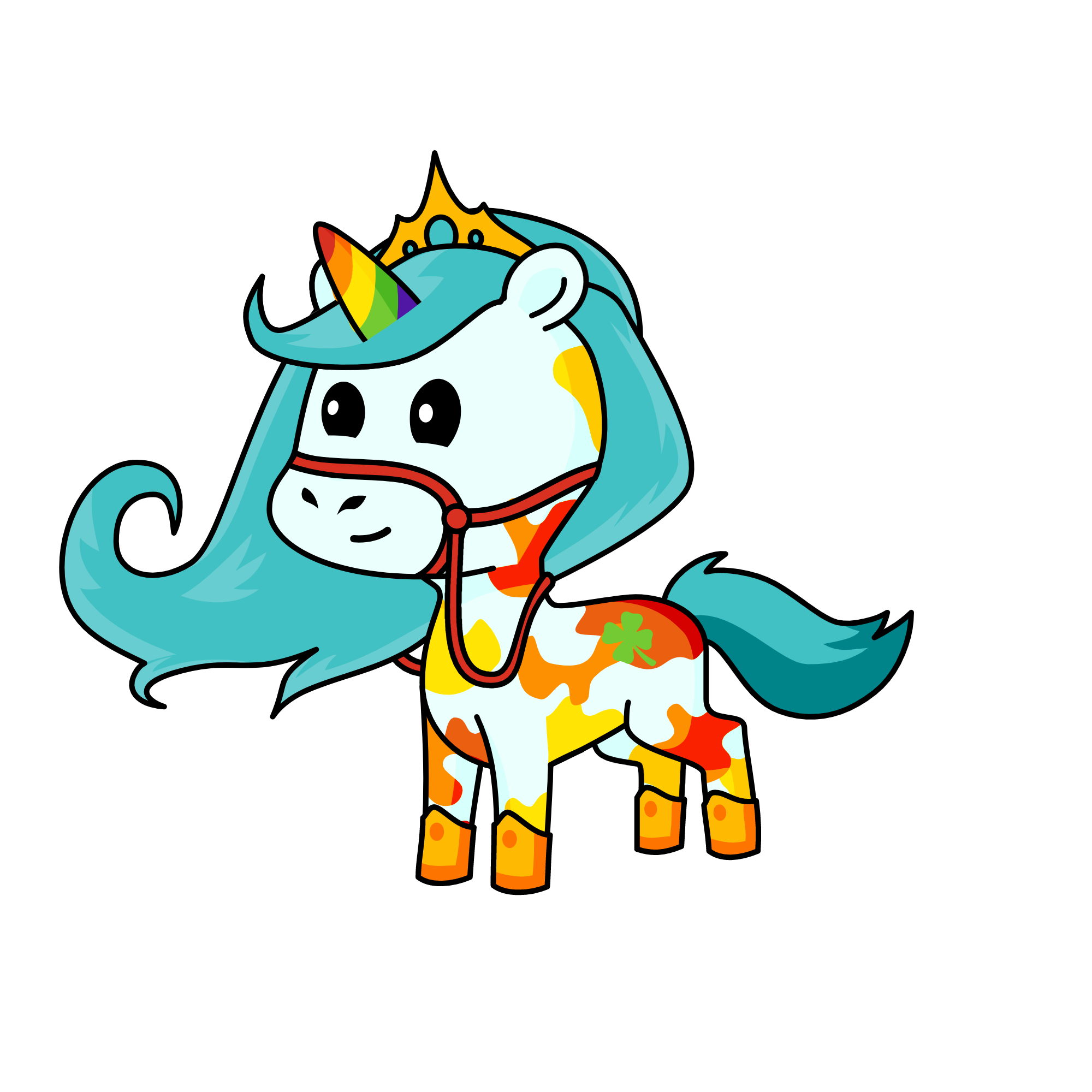 rainbow queen, the unicorn