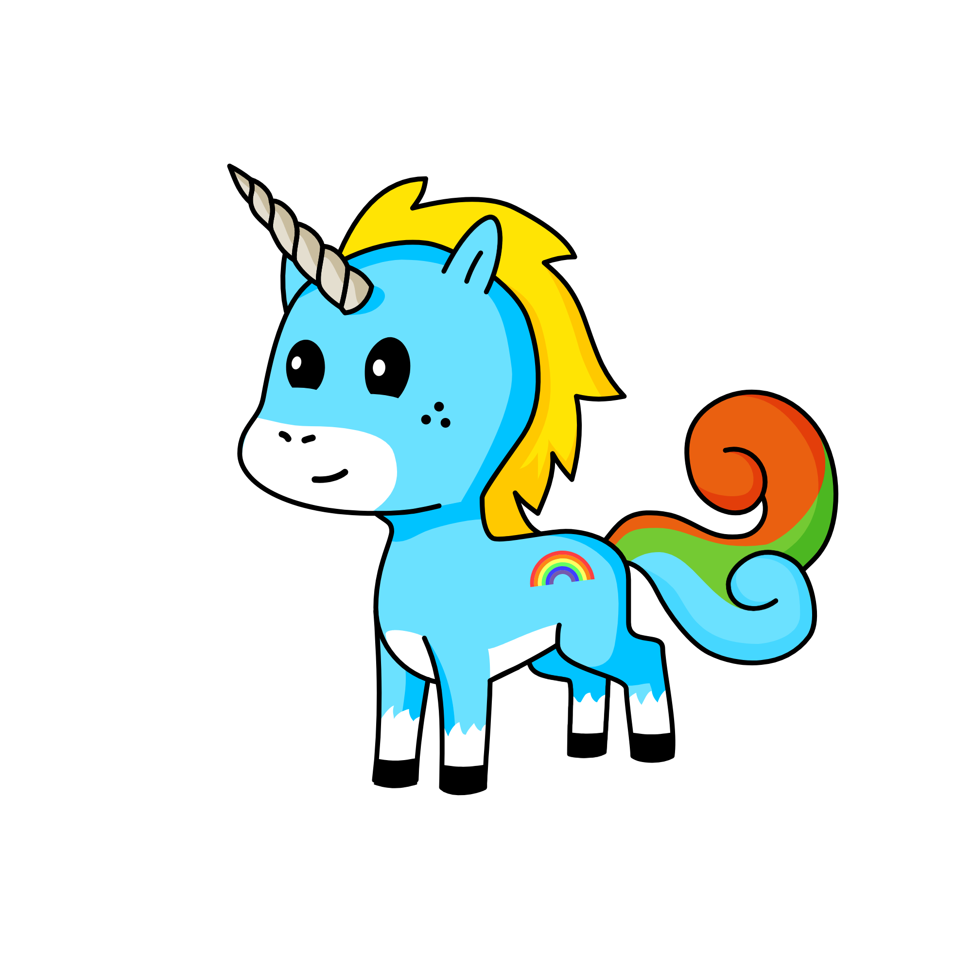 Rainbow Dash, the unicorn