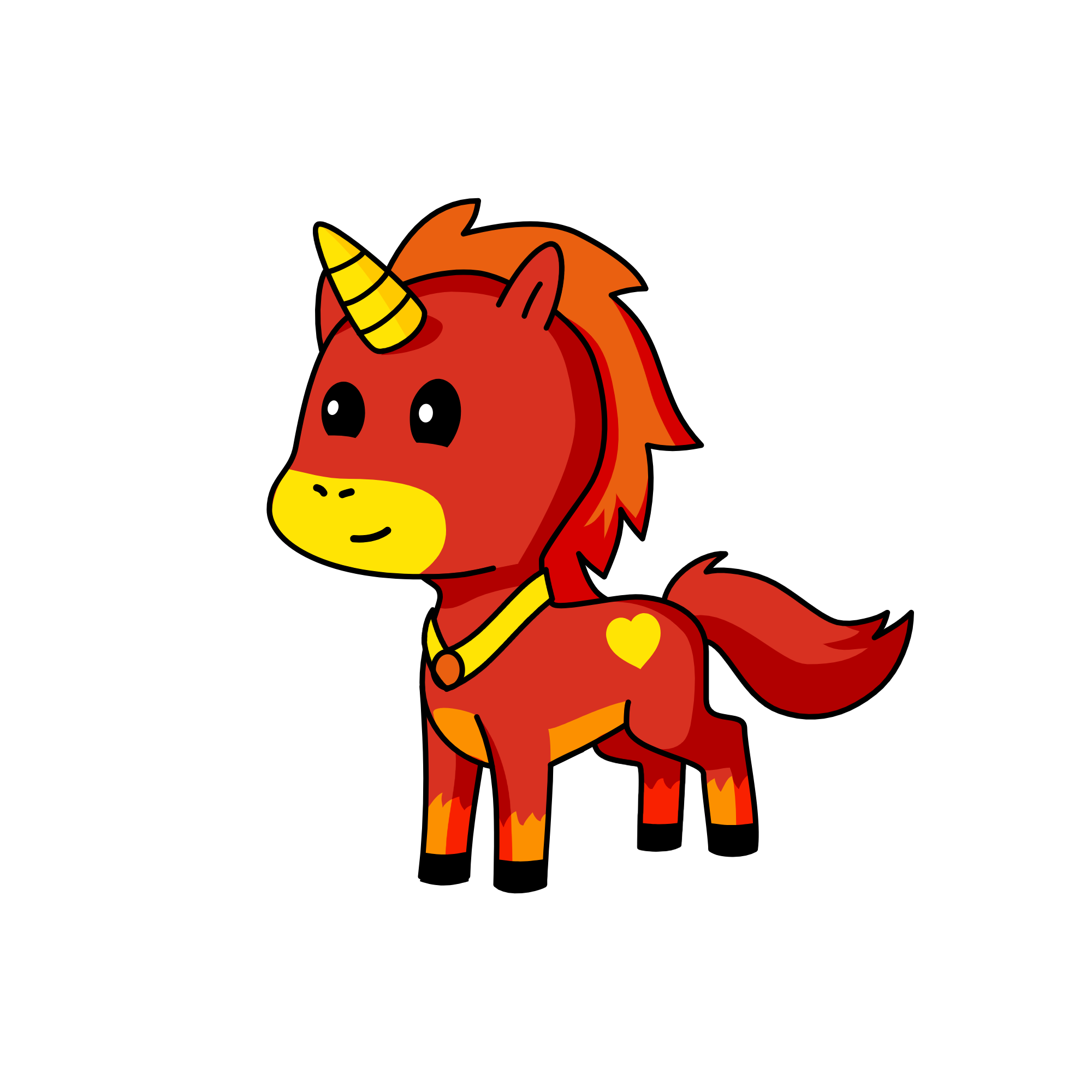 flame, the unicorn