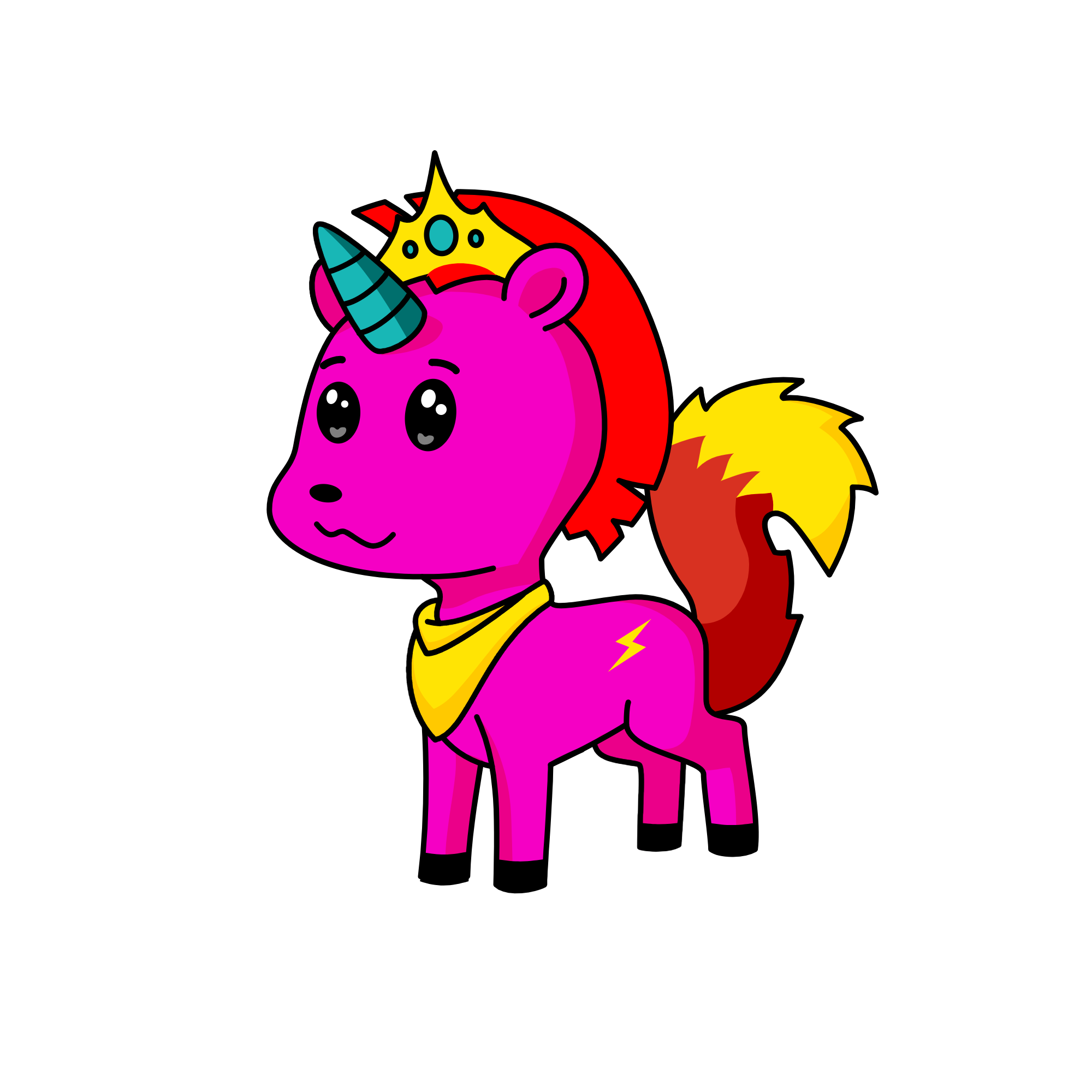 Queen Pinkess, the unicorn