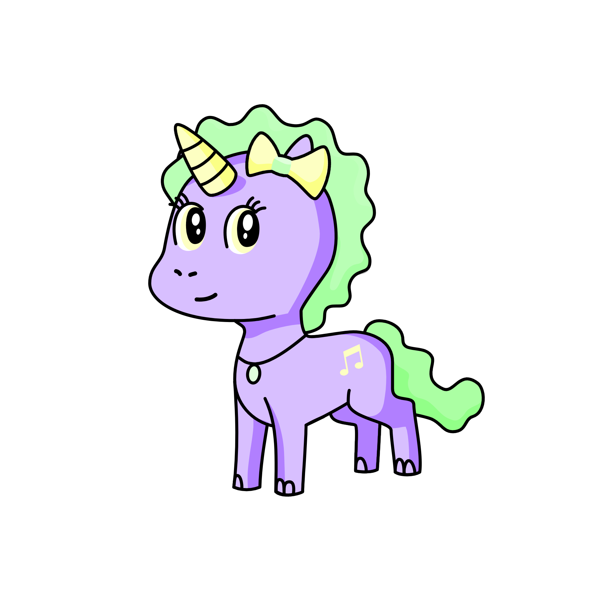 Before and after #1, the unicorn