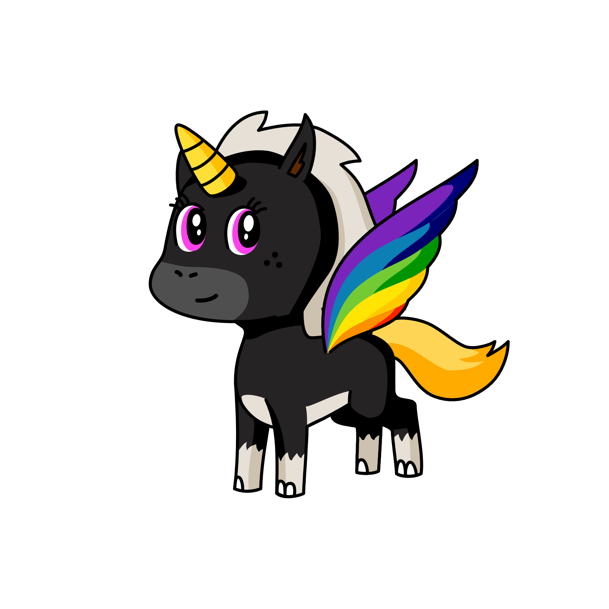 Rainbow, the unicorn