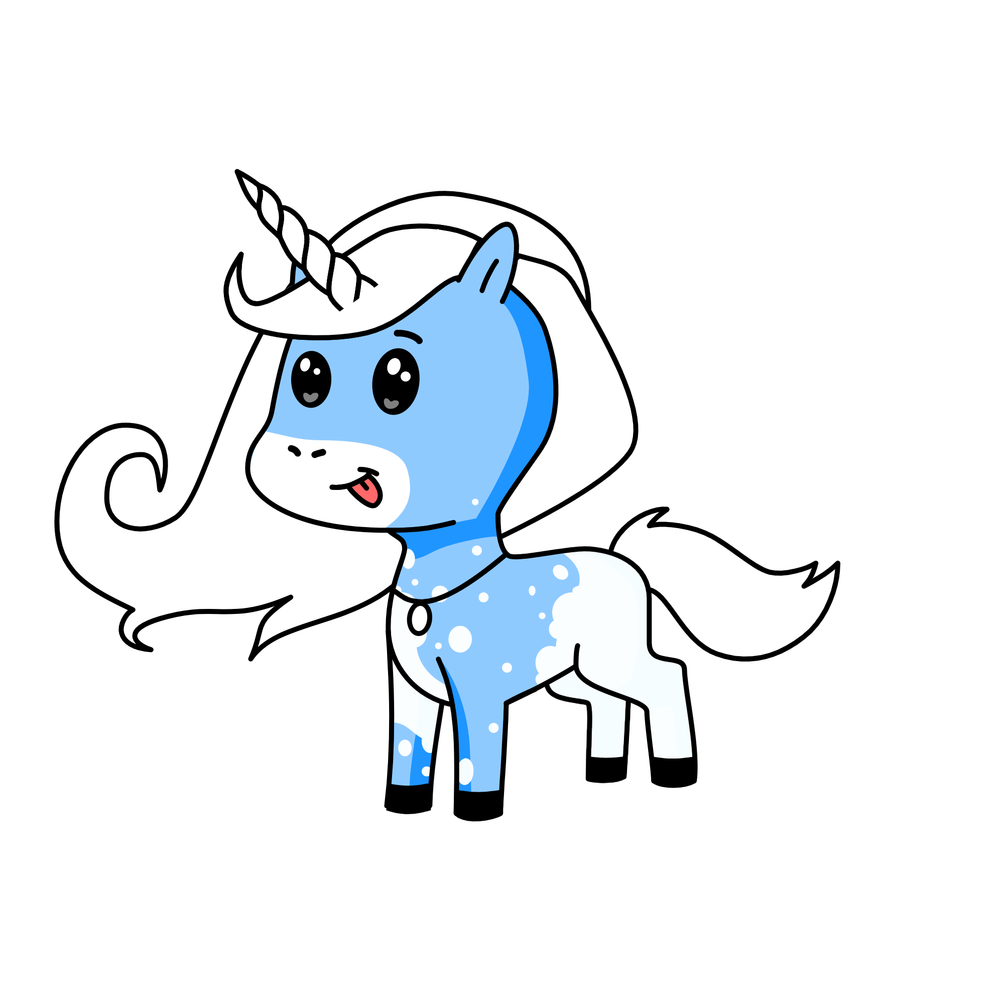 Cloudy, the unicorn