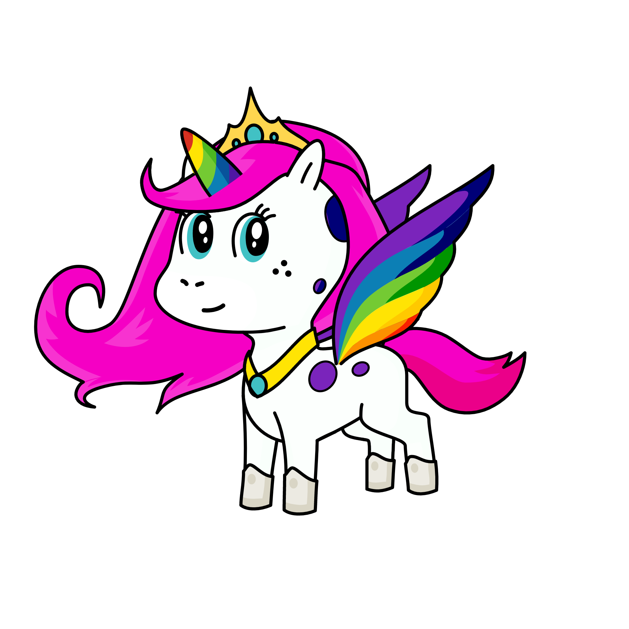 Rainbow Goddest's kid, the unicorn