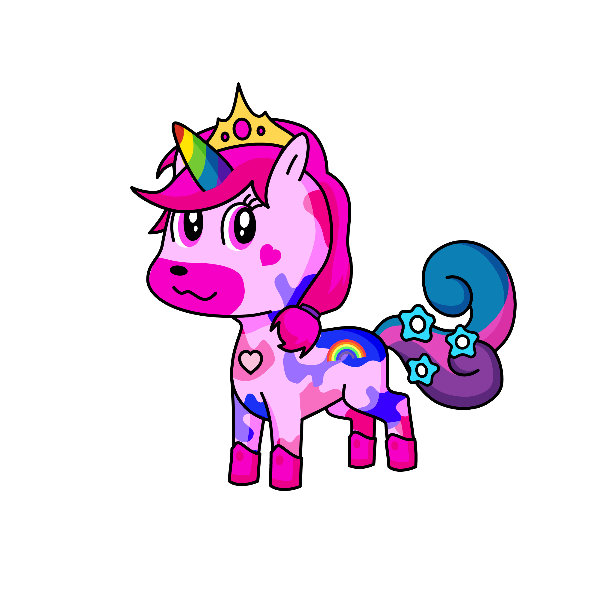 Rainbow, the unicorn
