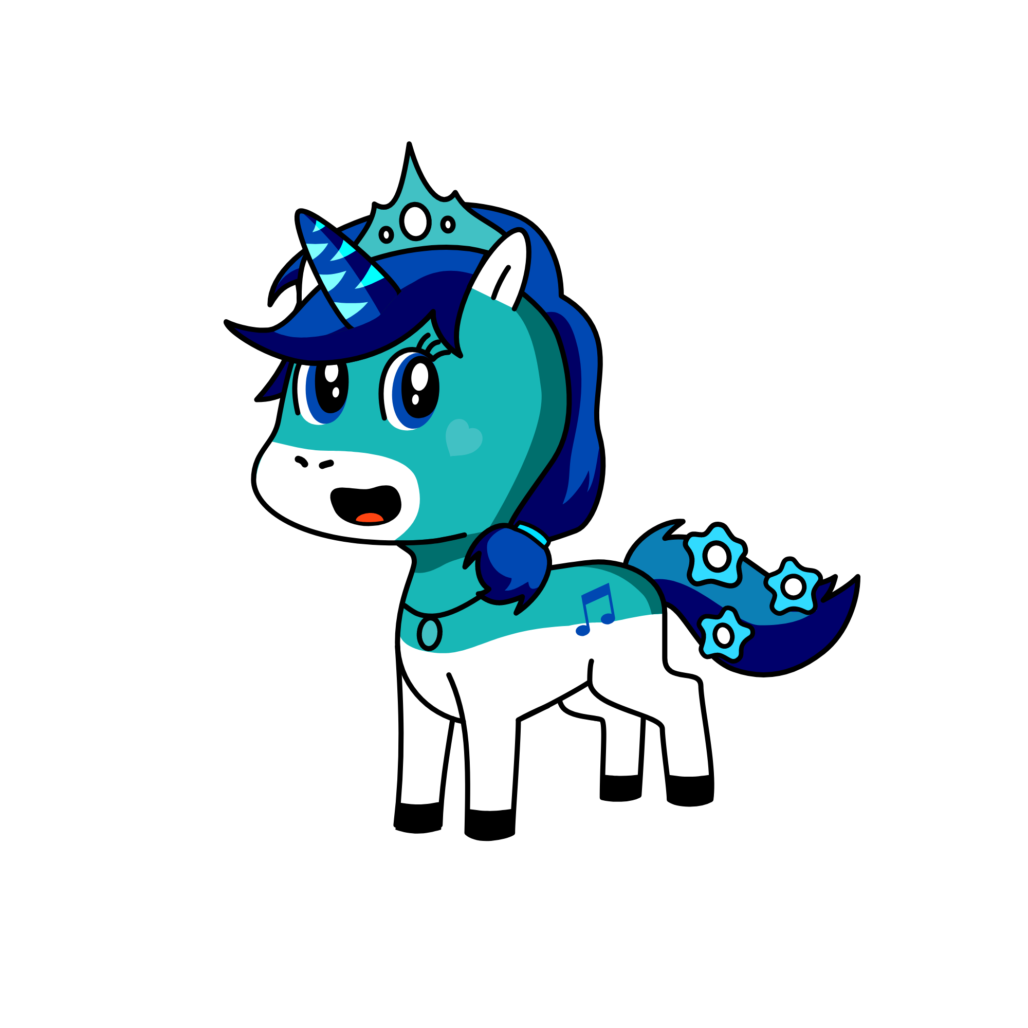 queen blue, the unicorn