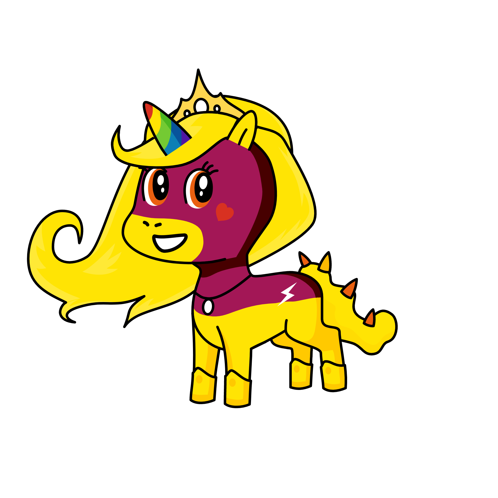 golden, the unicorn