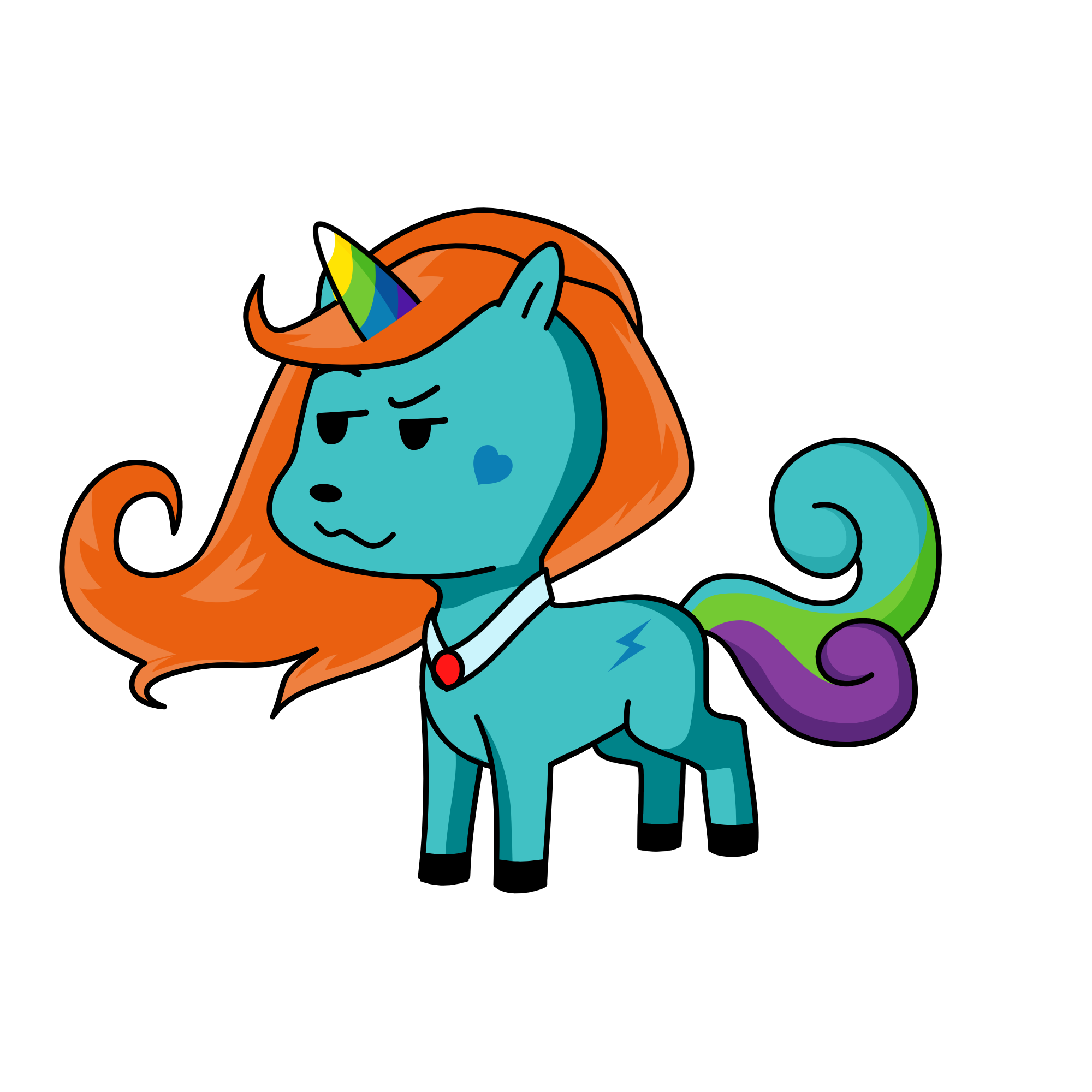 rainbow dash, the unicorn