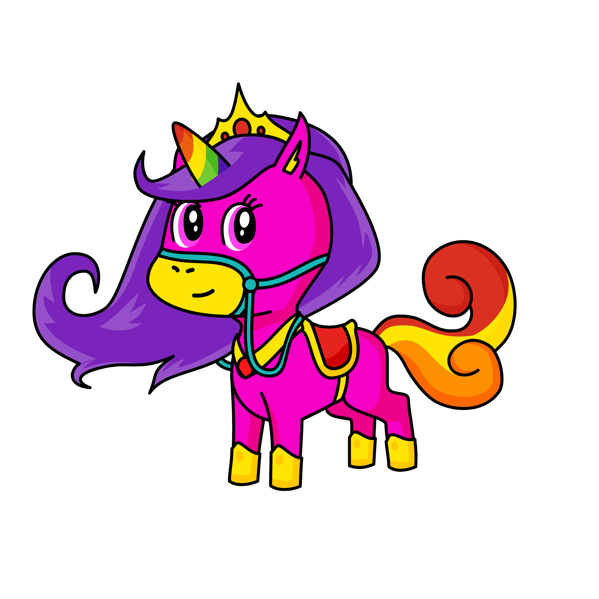 Princess rainbow, the unicorn