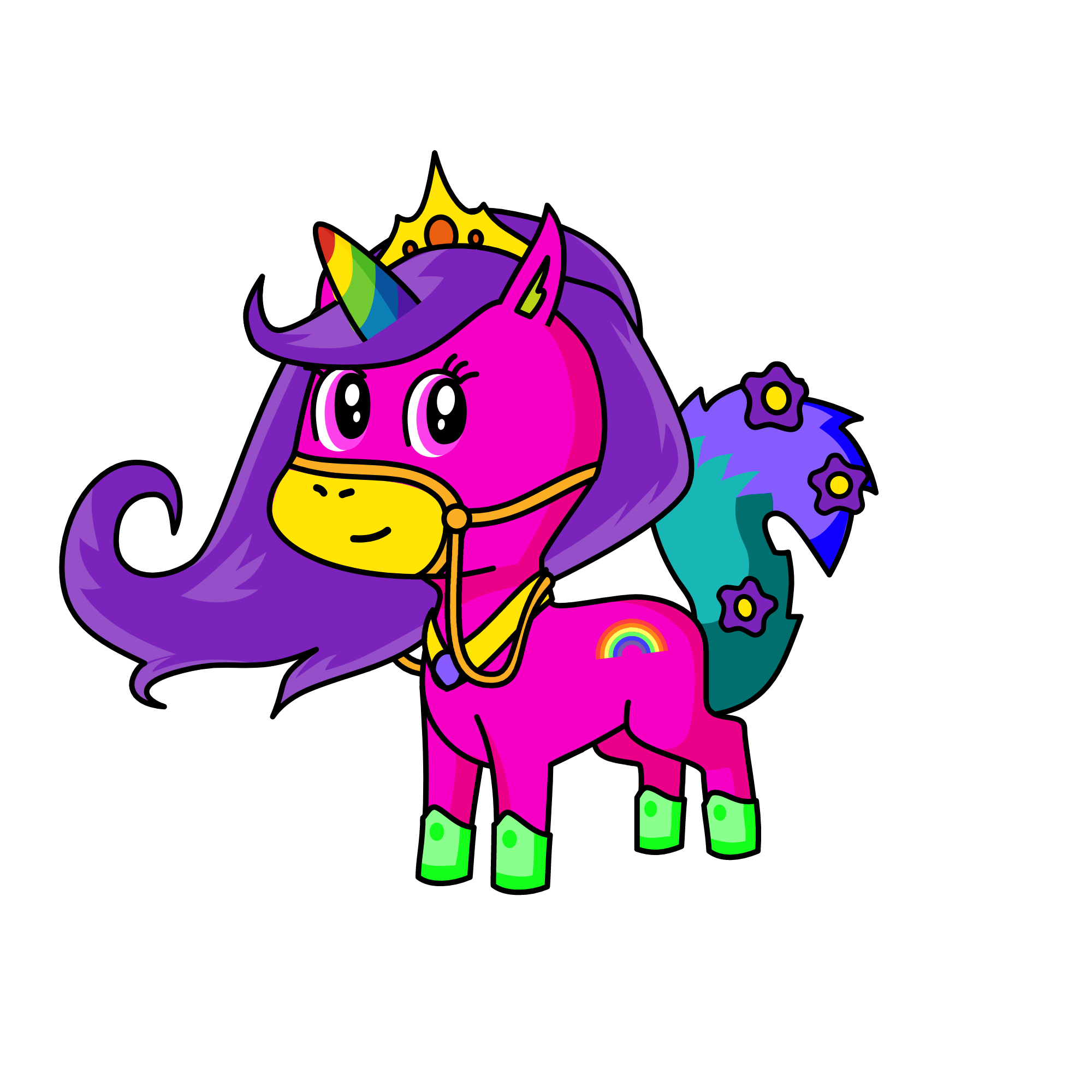 Snow unicon, the unicorn