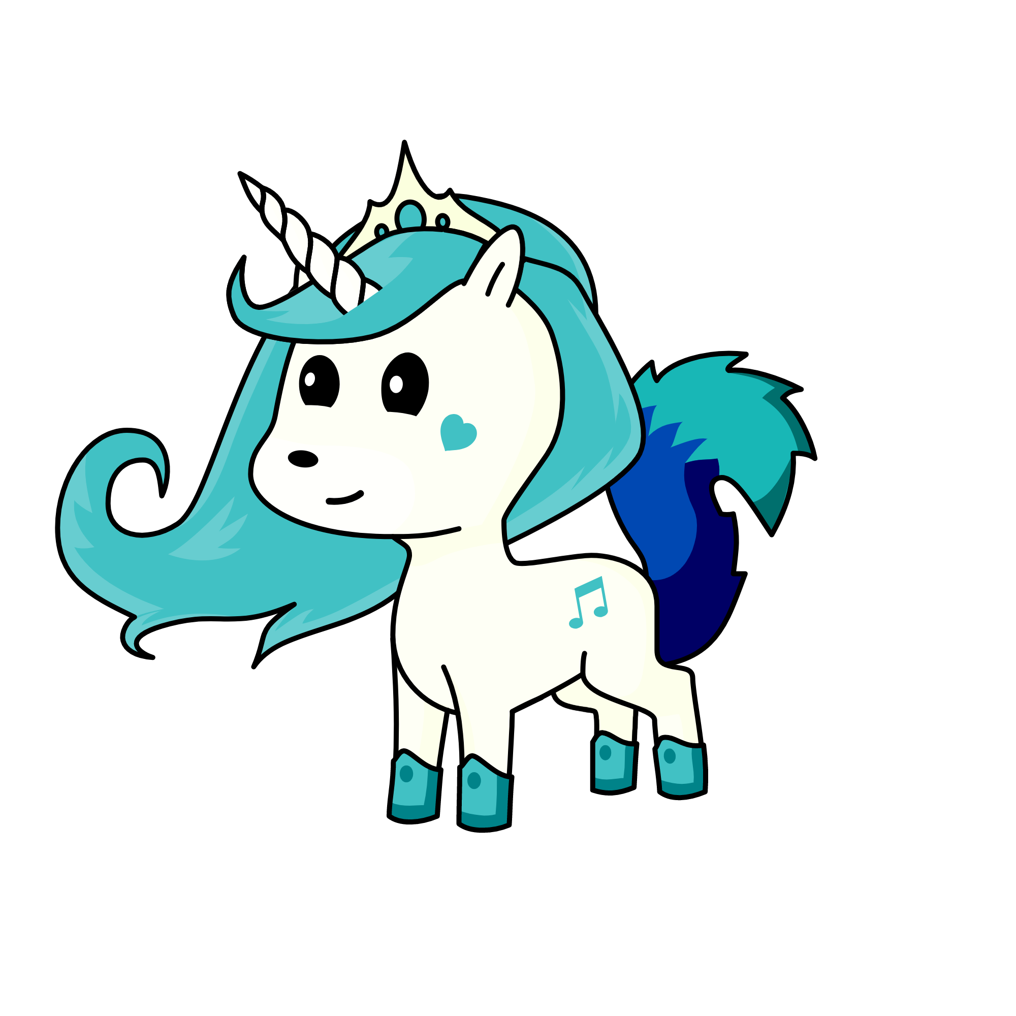 Rainbow, the unicorn