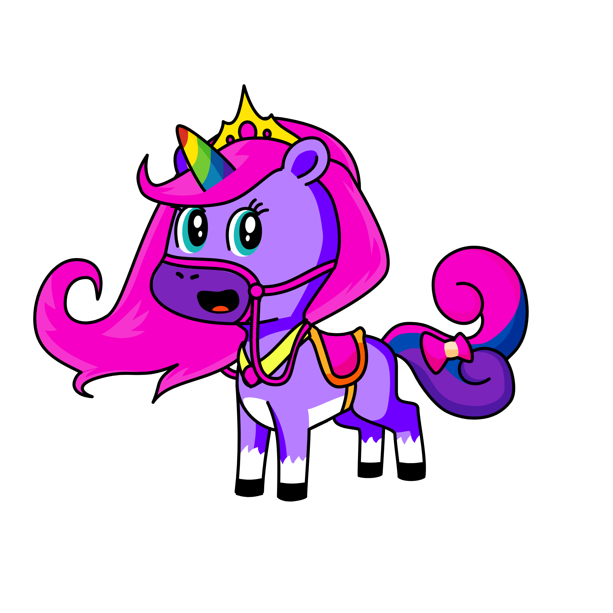 queen of the magic land of harmony liliane, the unicorn