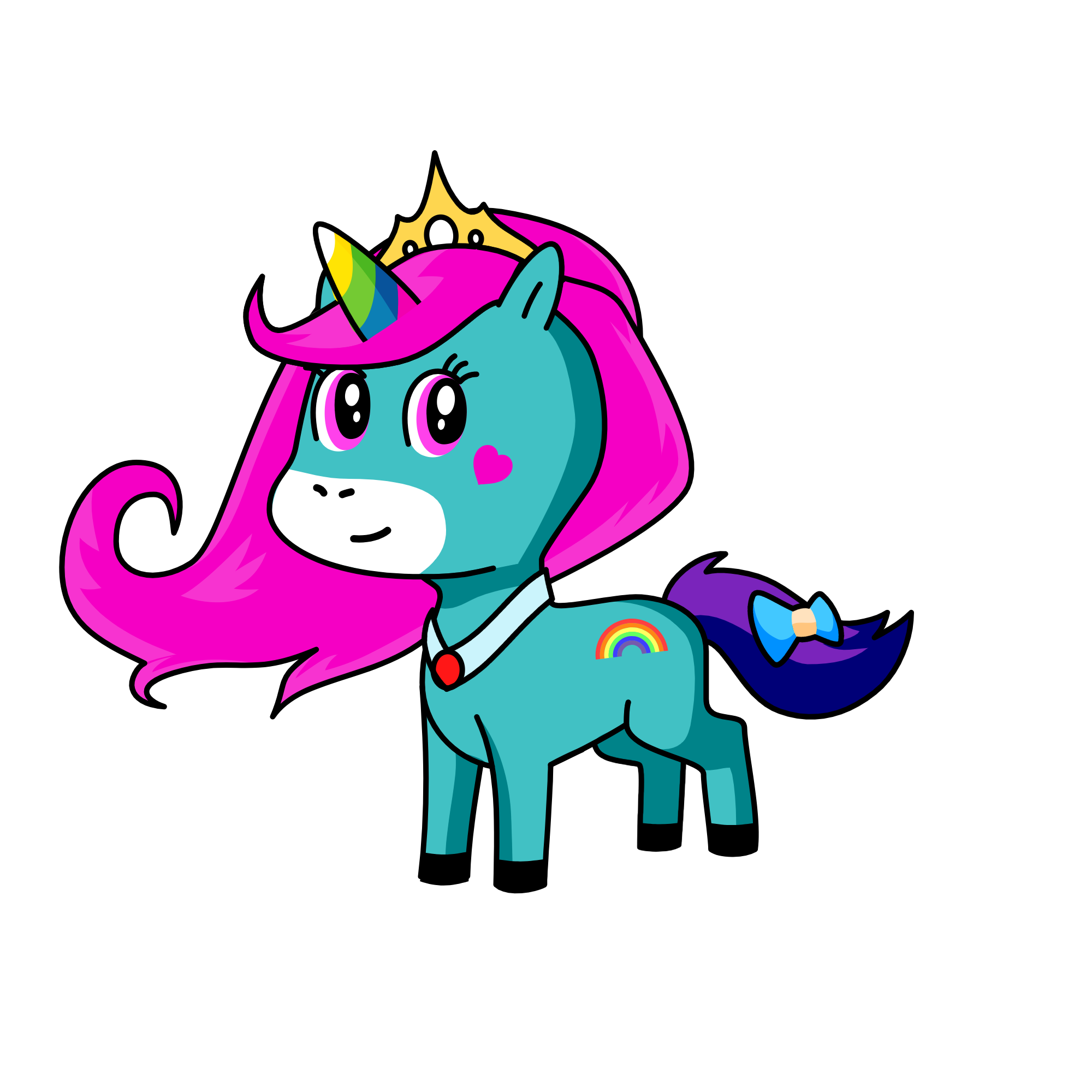 Rainbow, the unicorn