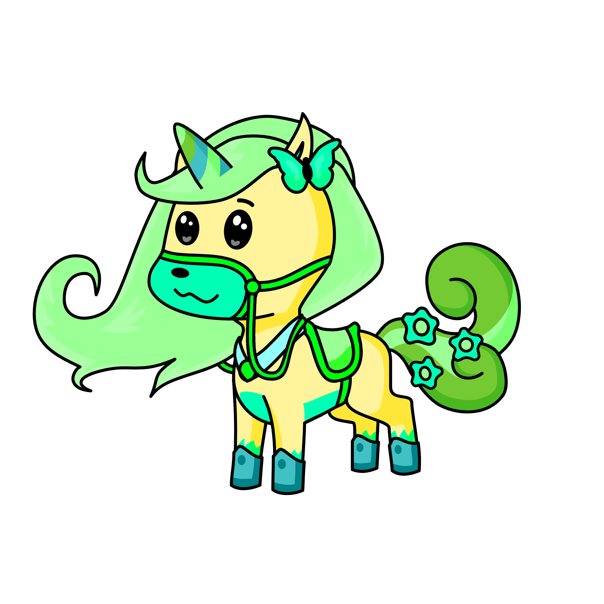 Lime, the unicorn
