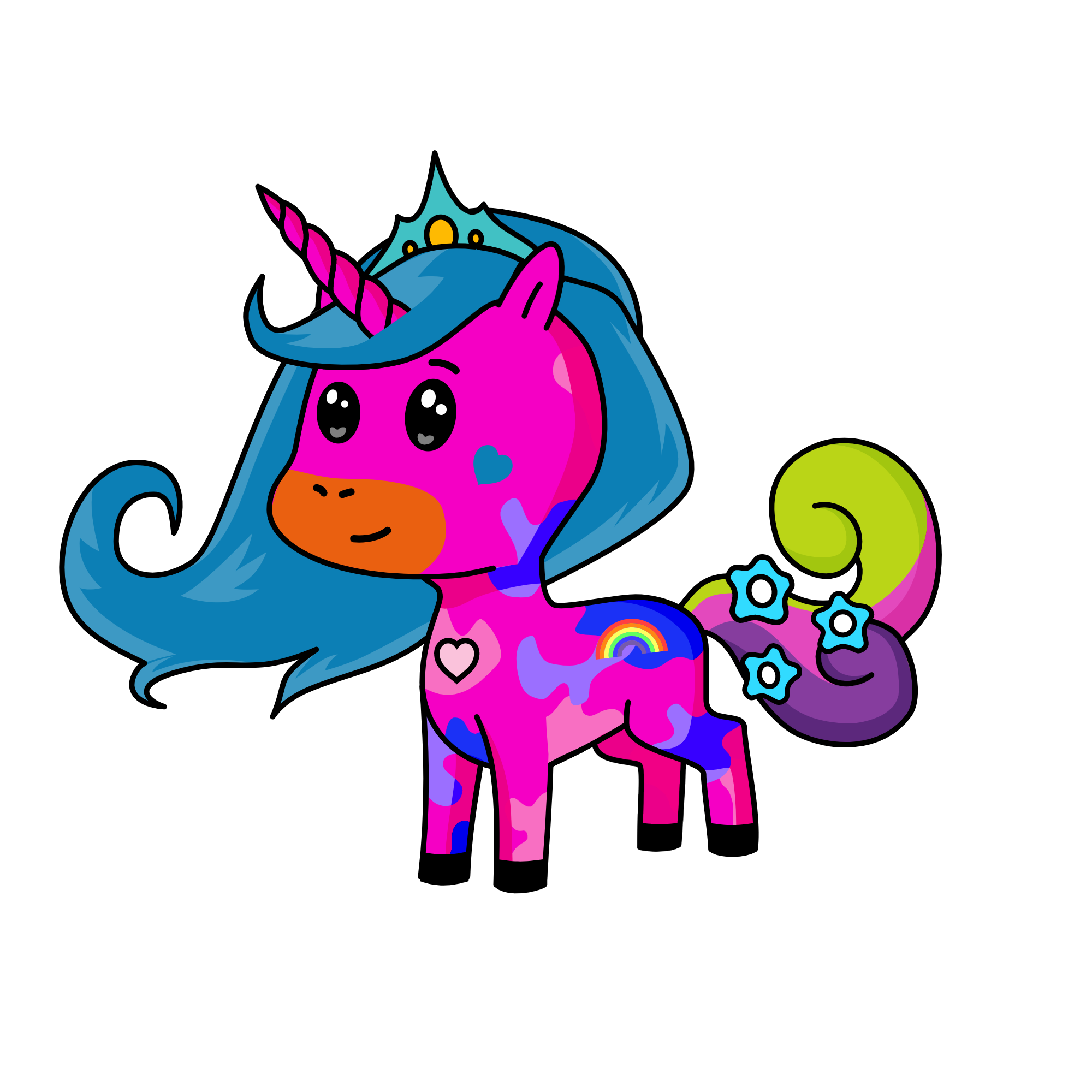 rainbow unicorn, the unicorn