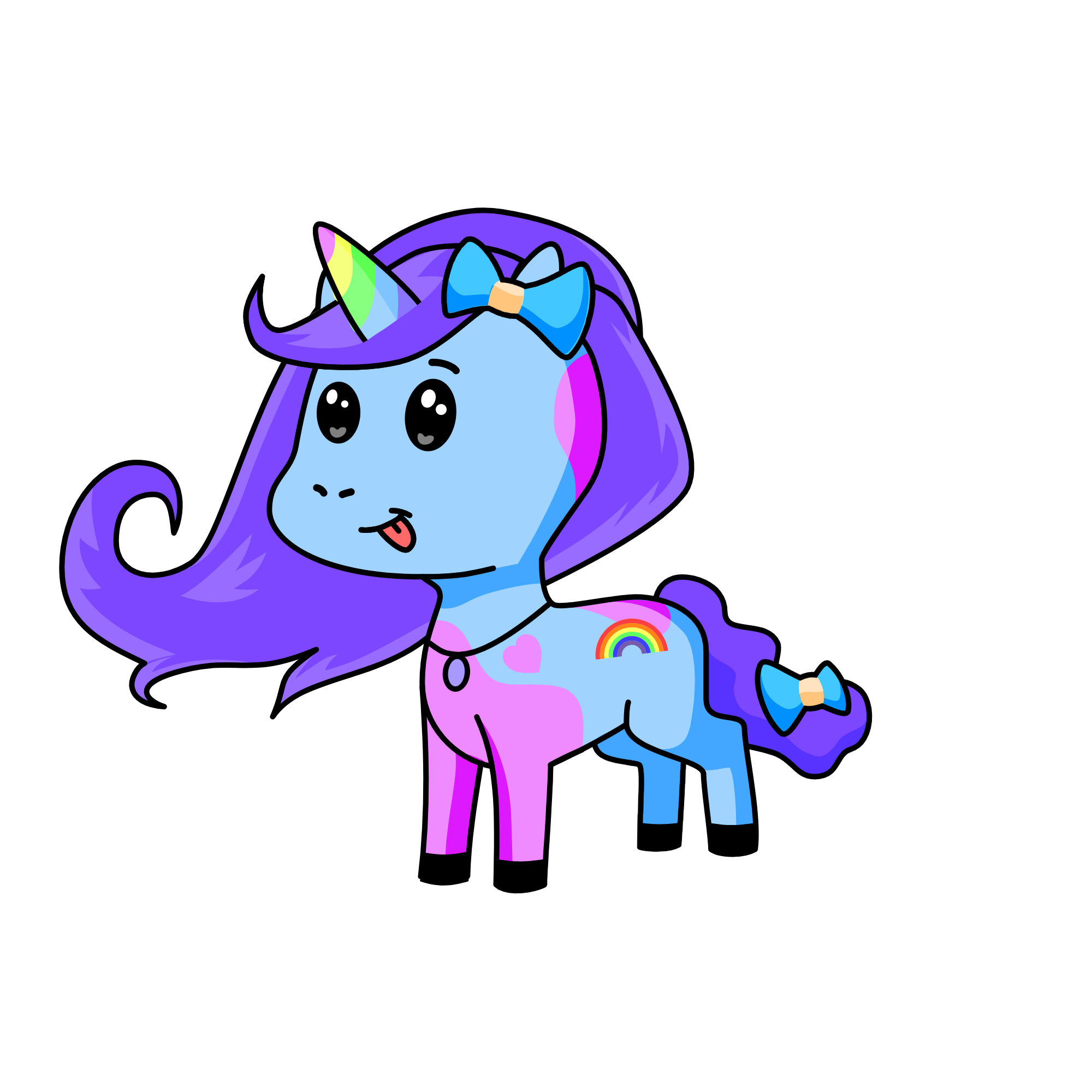 Rainbow, the unicorn