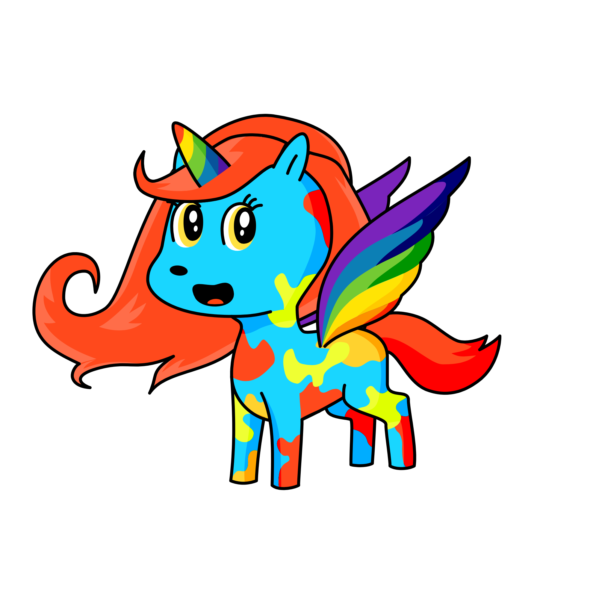 Rainbow 🌈🌈🌈🌈, the unicorn