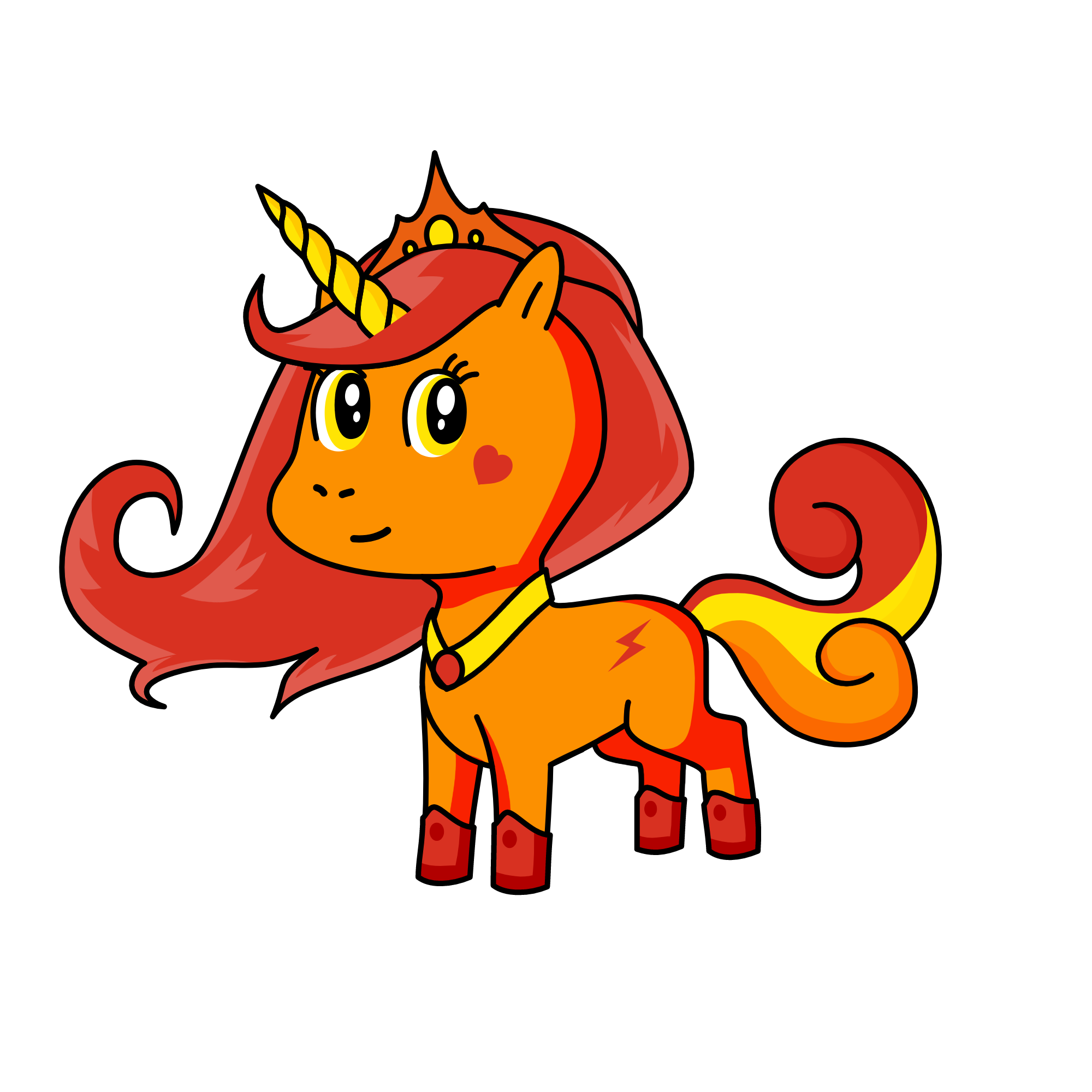 Fire Queen, the unicorn