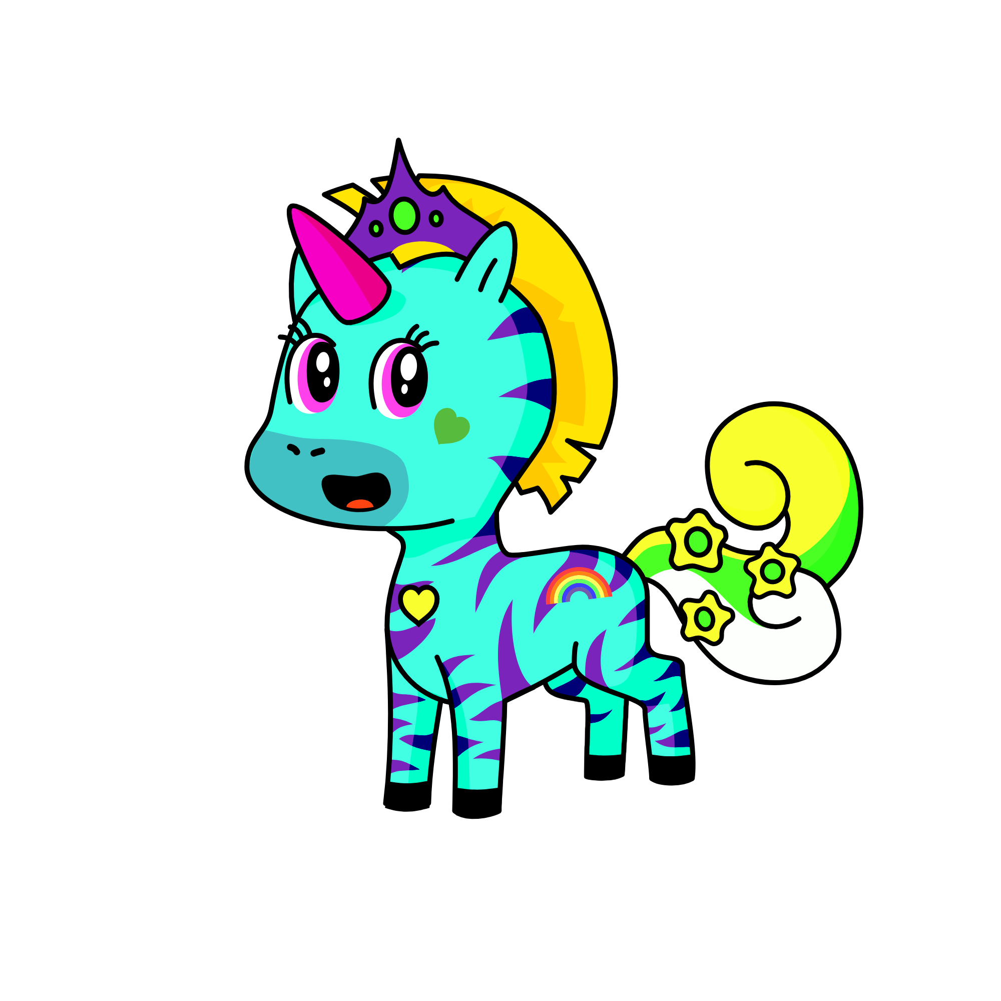 Blue Zebra, the unicorn