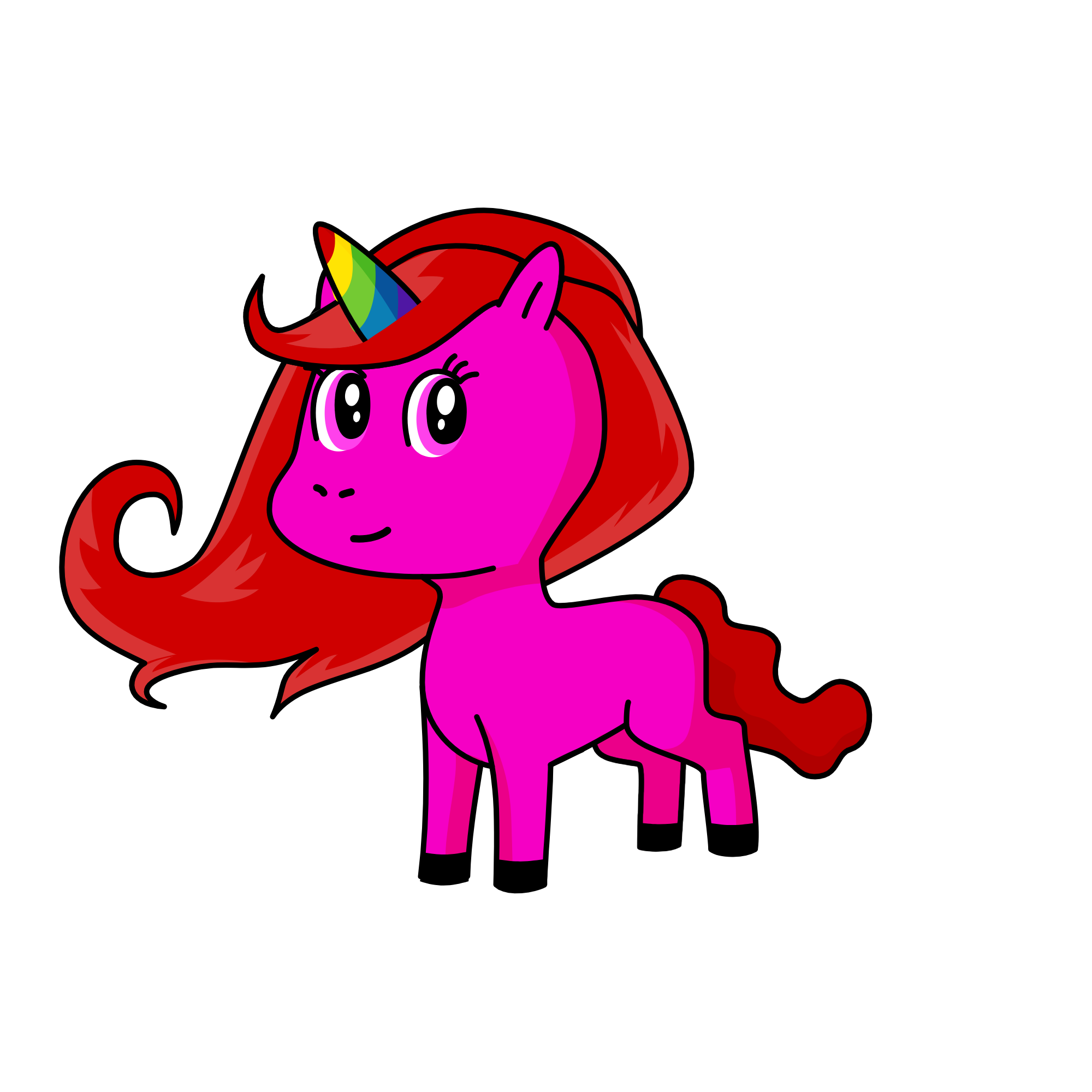 rainbow queen, the unicorn