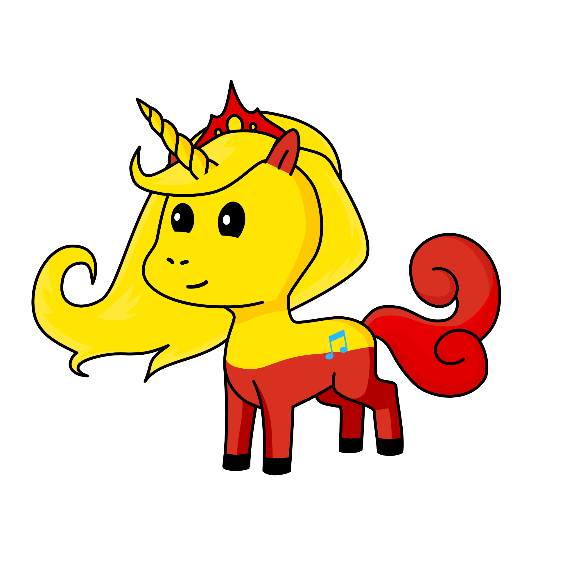 lady yellow, the unicorn