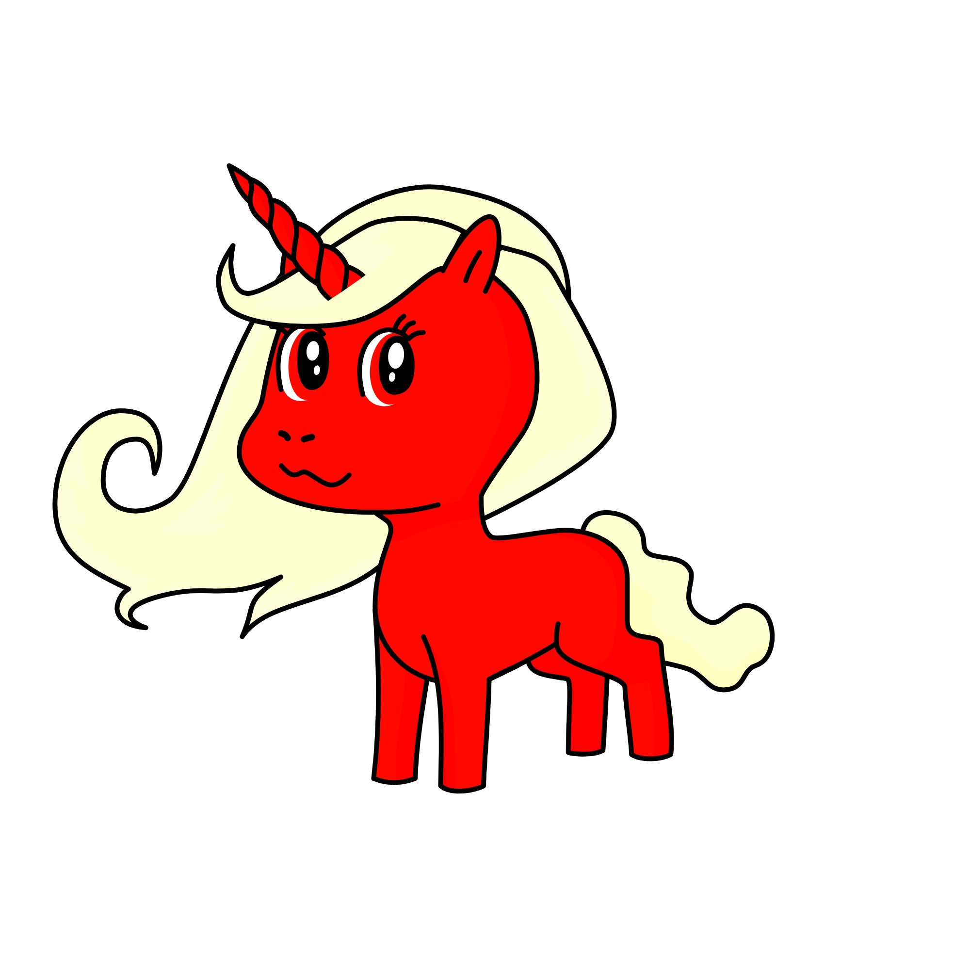 red princess, the unicorn
