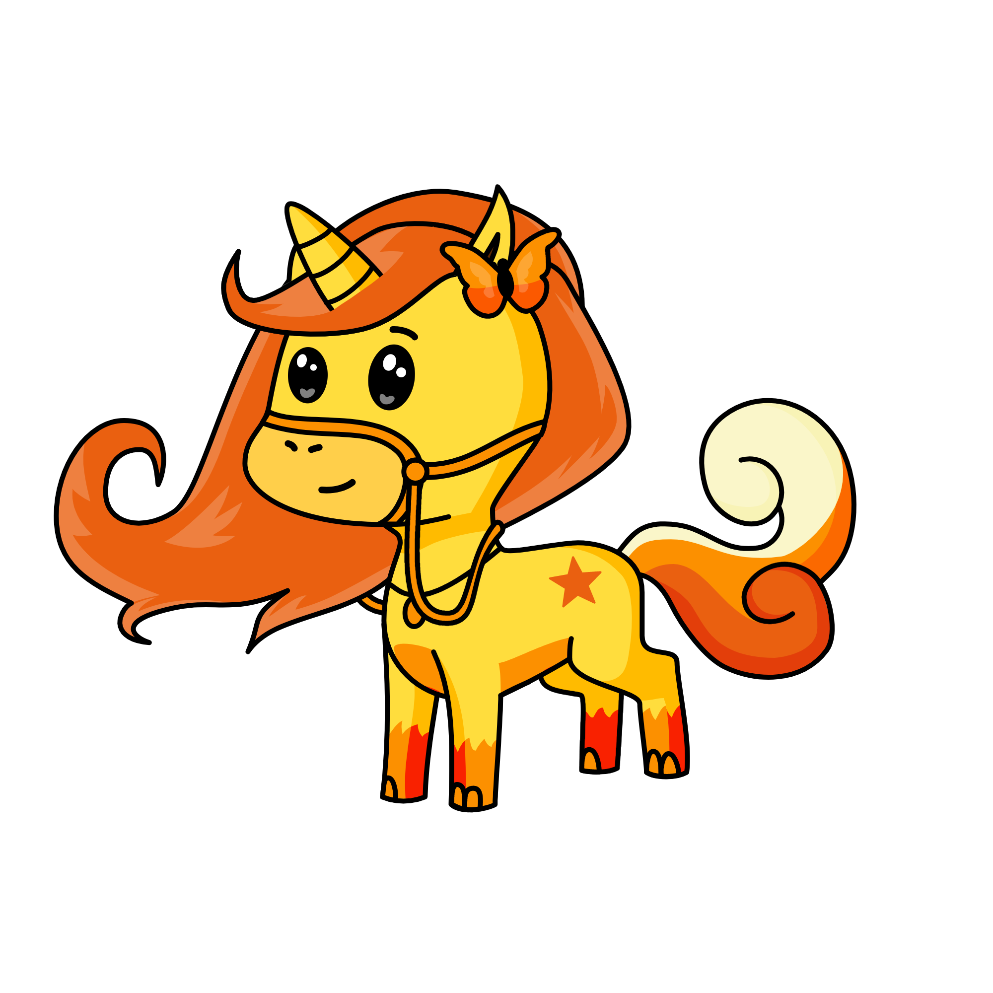 Orangy, the unicorn