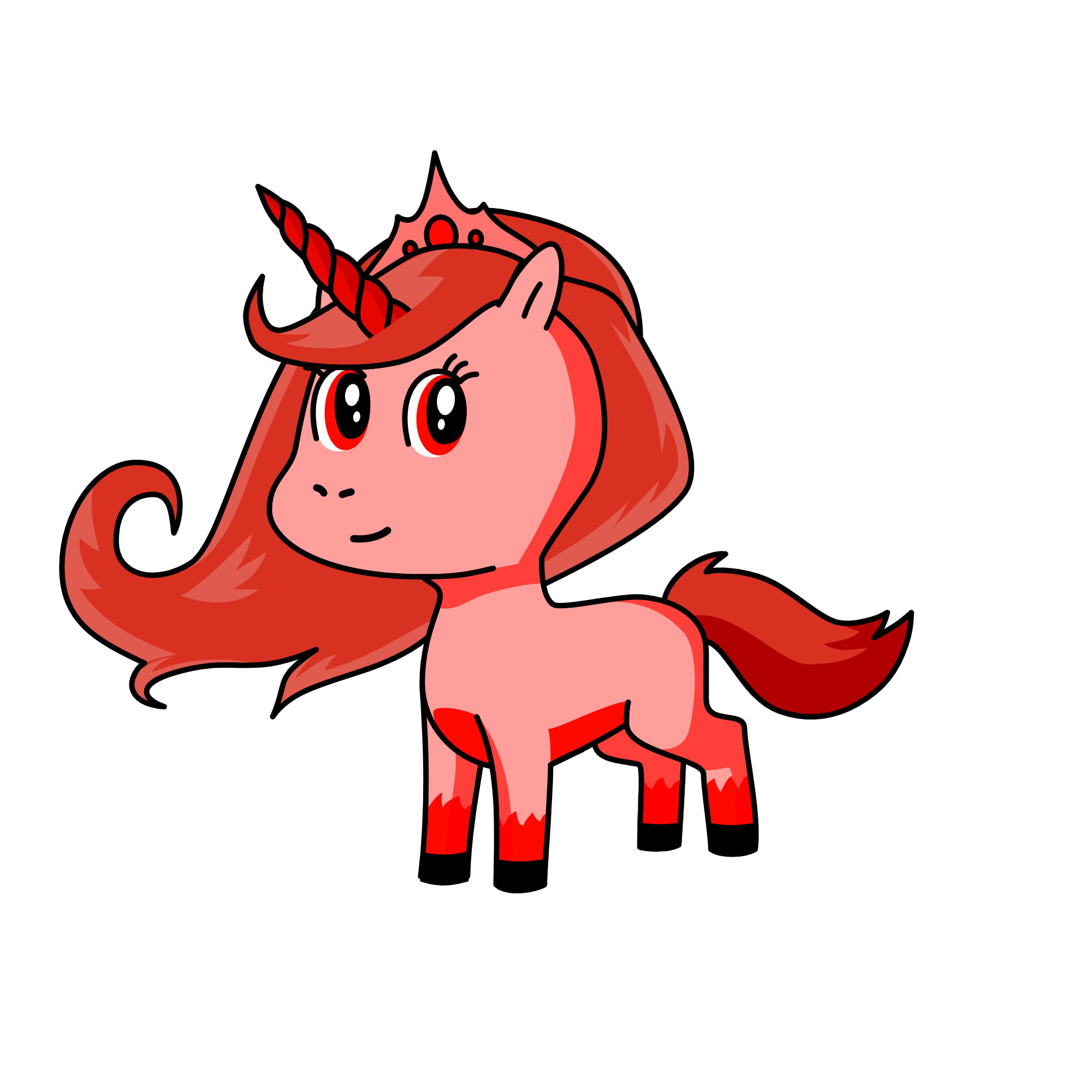 Rosered, the unicorn