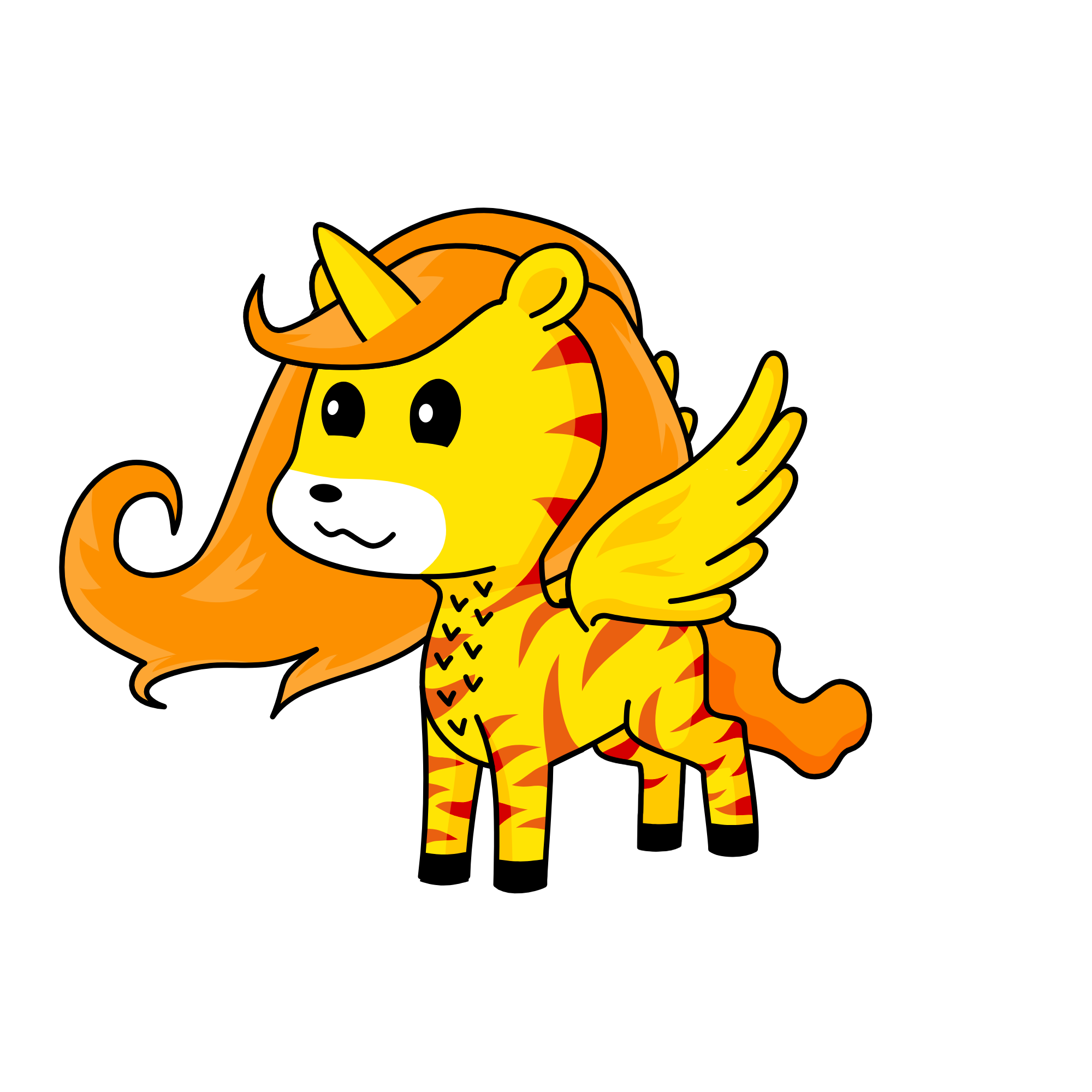Zebra half Alicorn, the unicorn