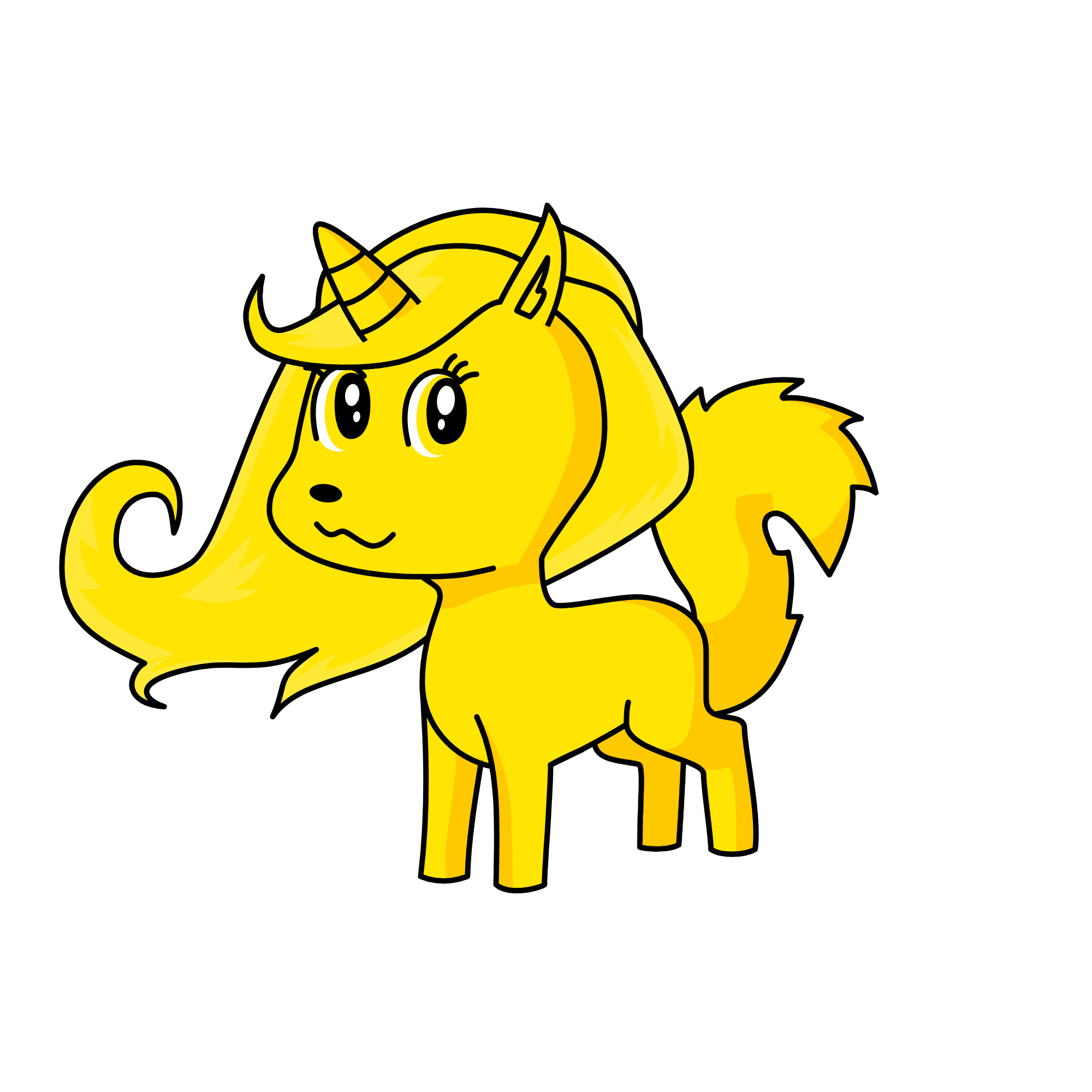 yellow, the unicorn