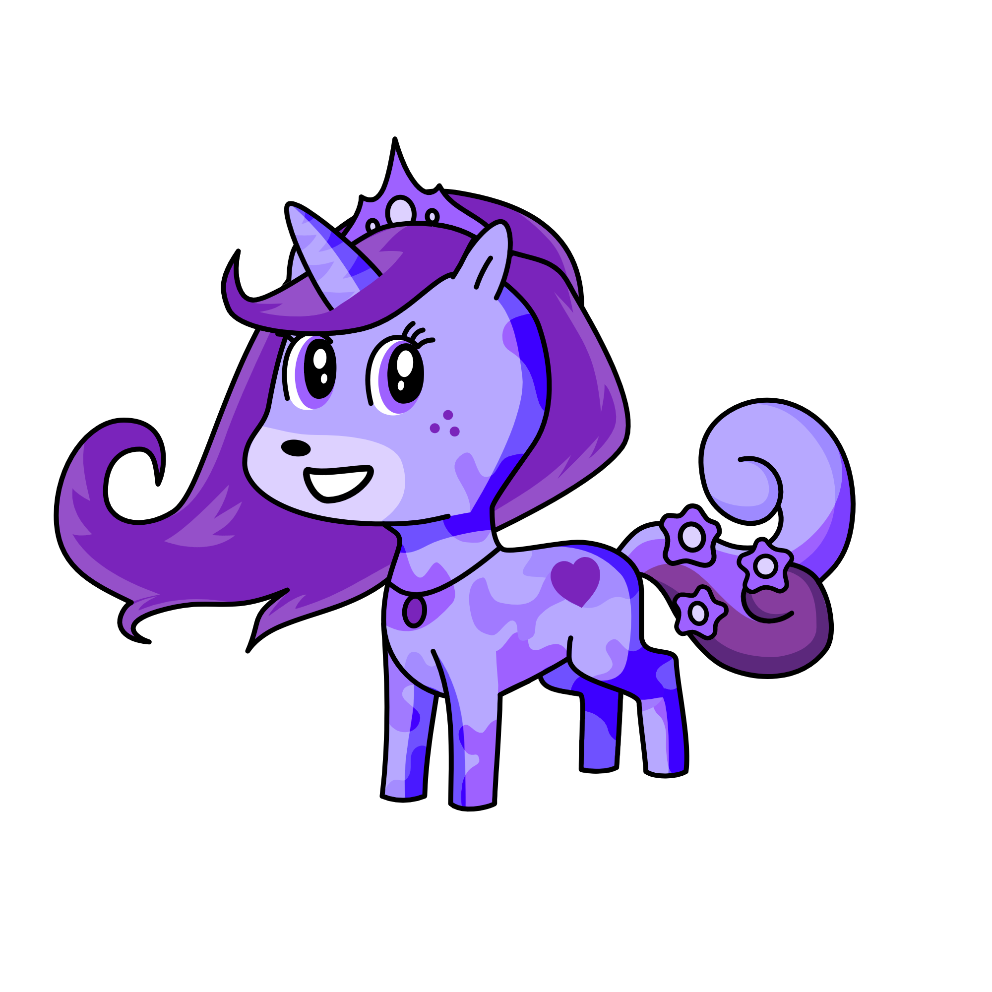 Purplacorn, the unicorn