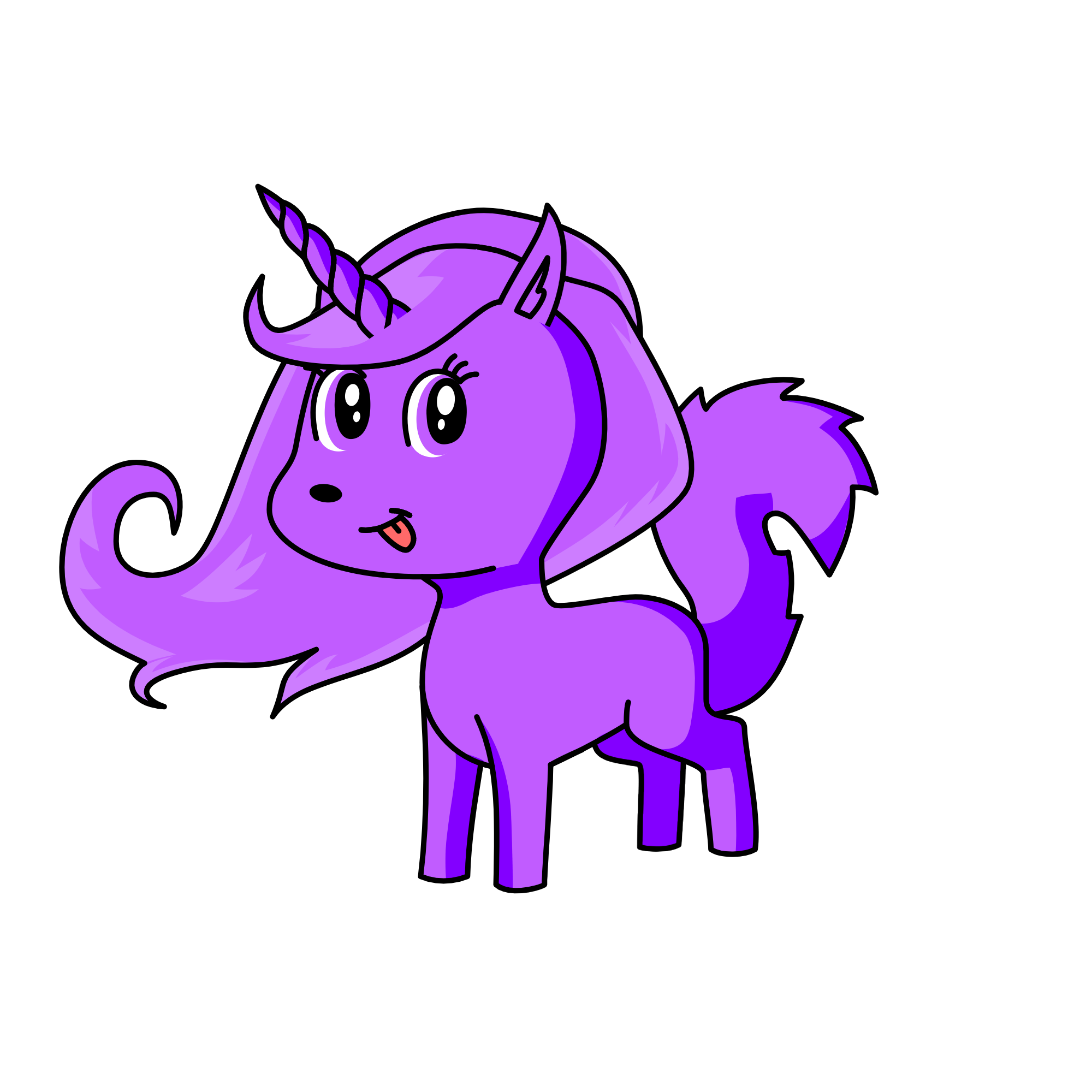 purple, the unicorn