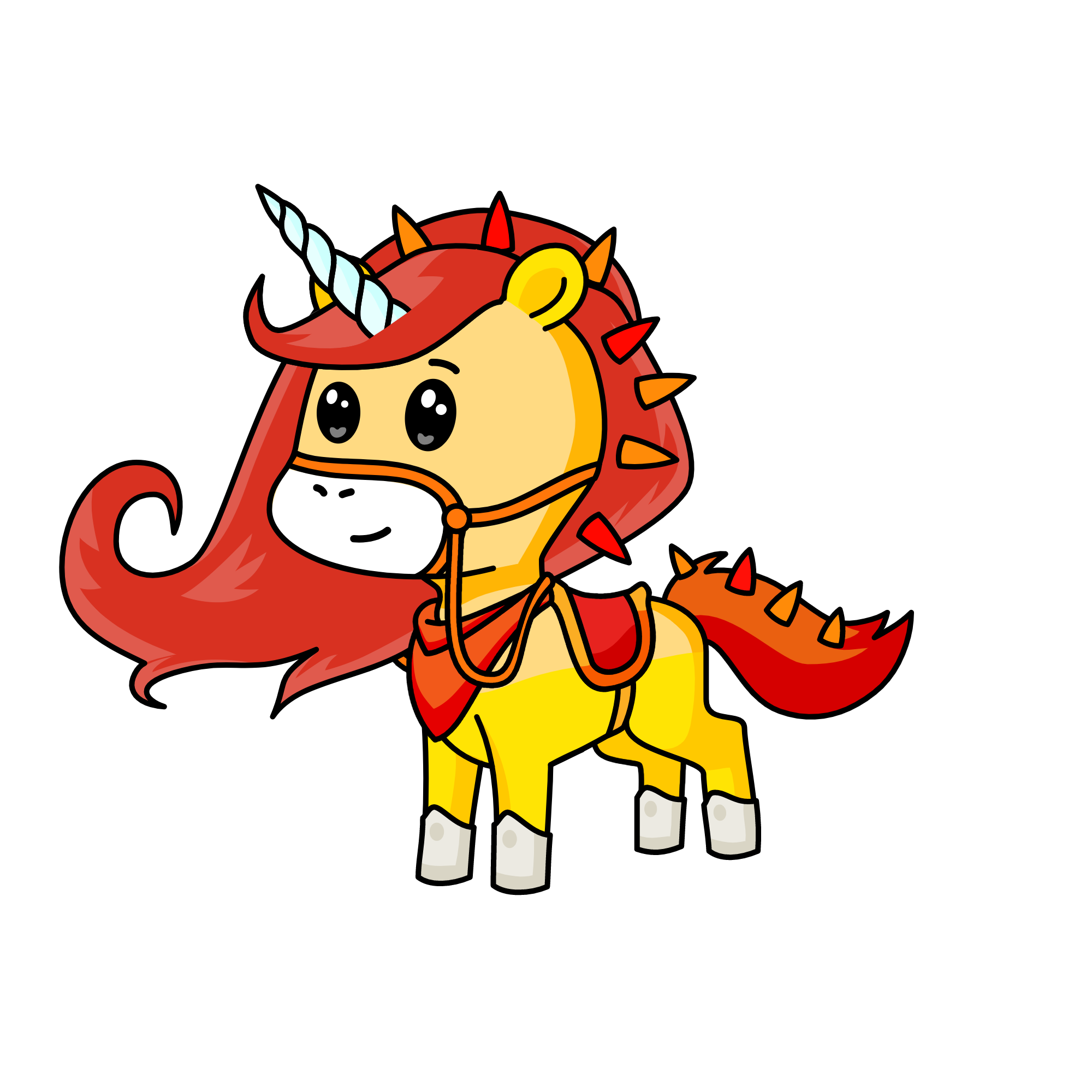 sparkling flame, the unicorn