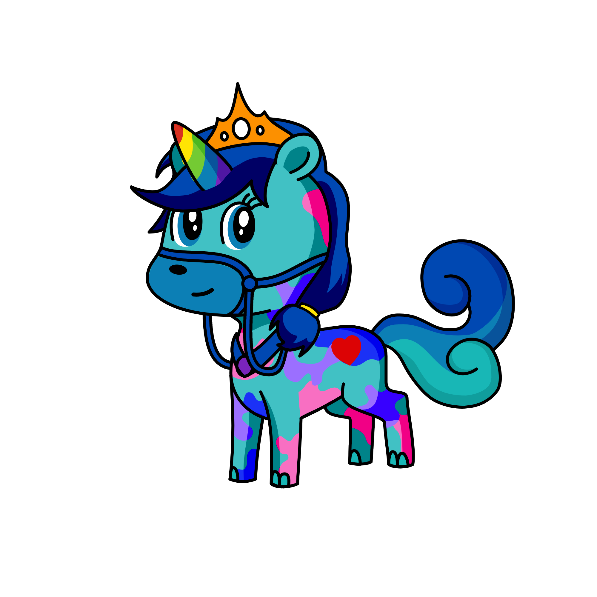 blue qenu, the unicorn