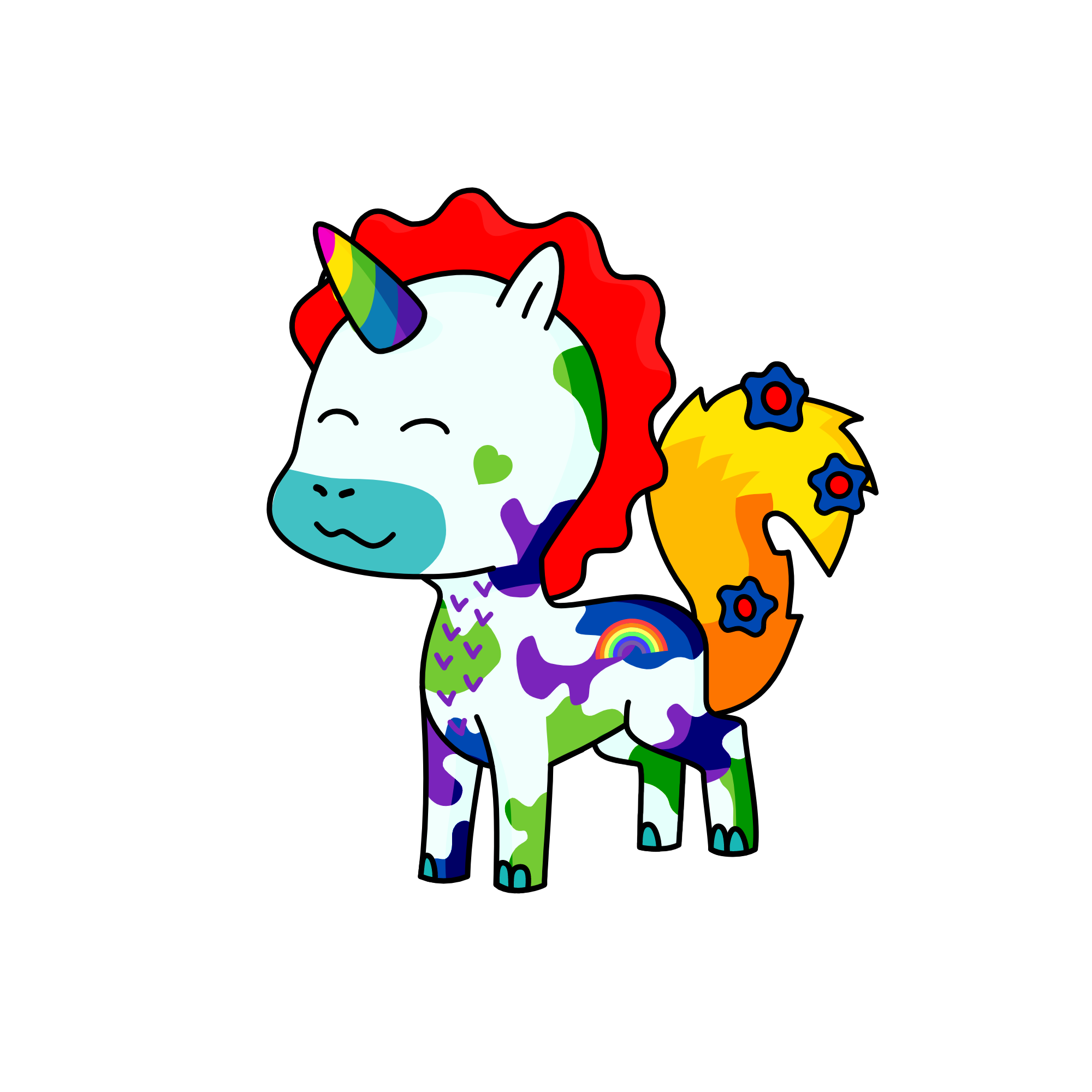 Rainbow dust, the unicorn