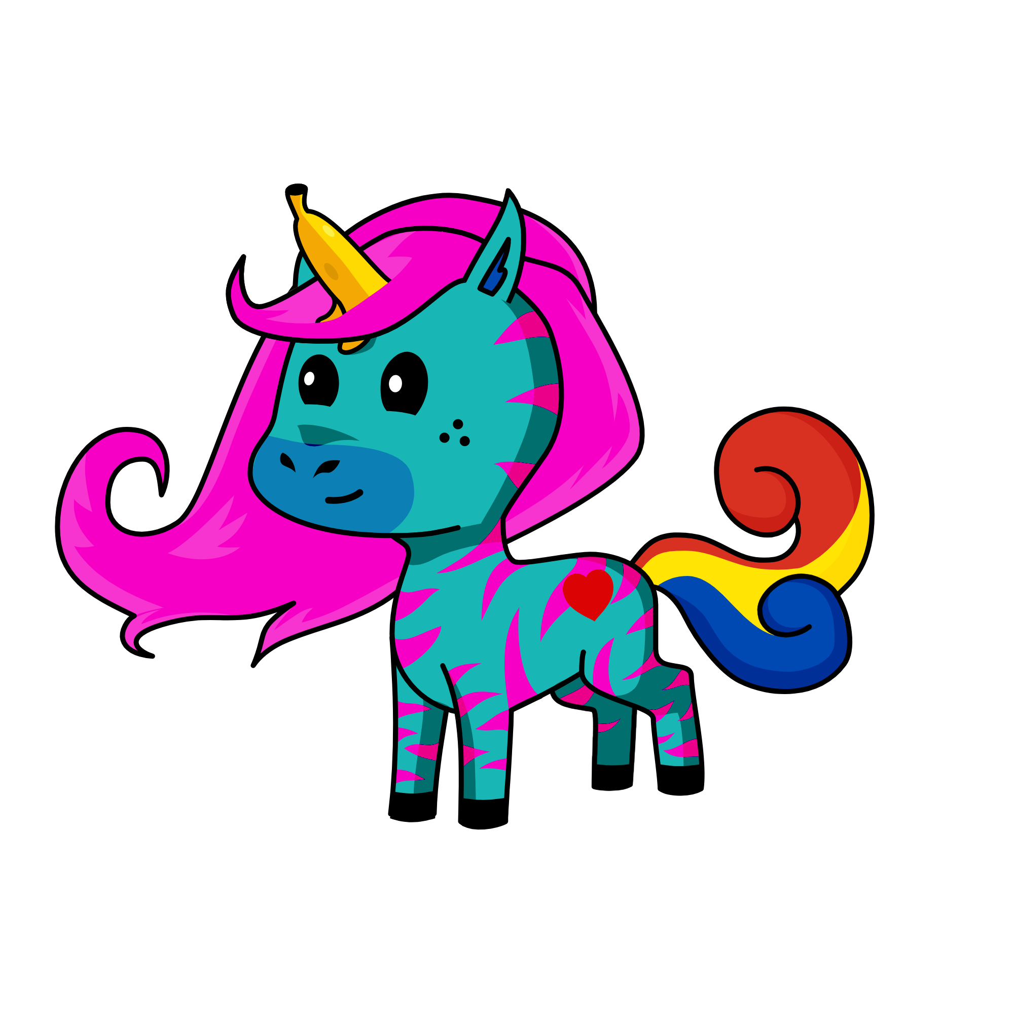 red, the unicorn