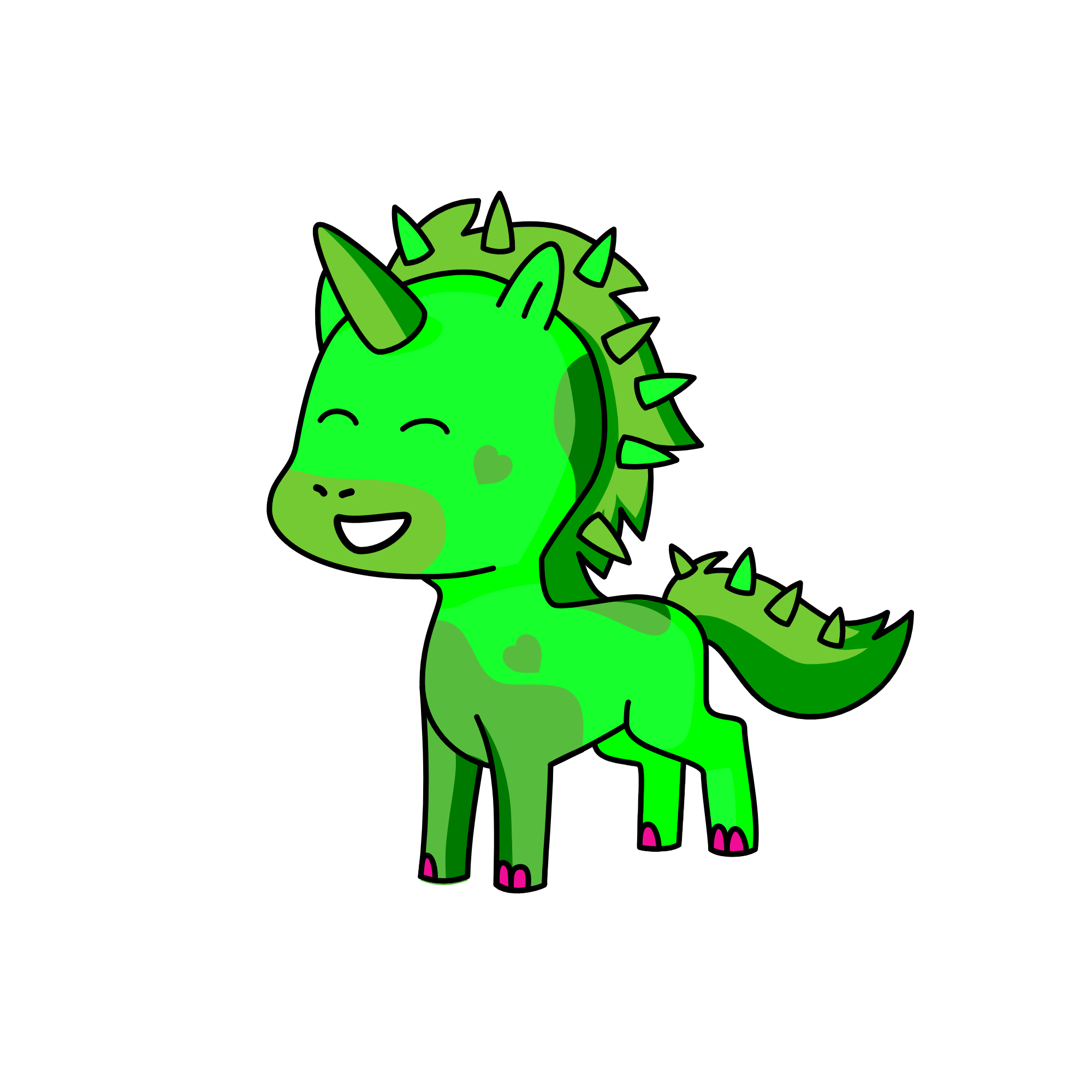 Greeny, the unicorn
