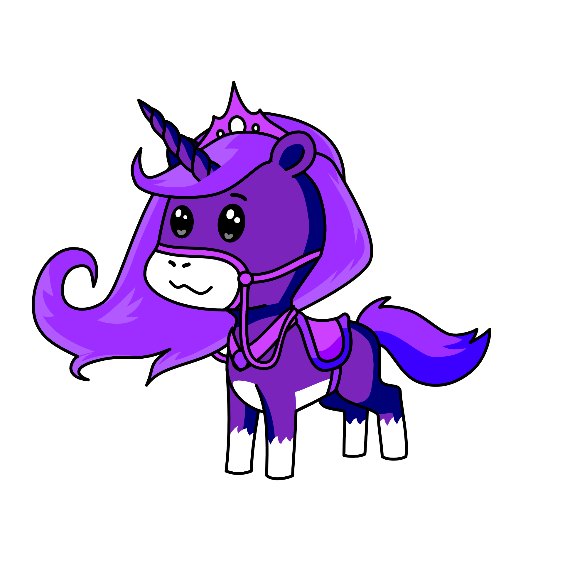 Princess purple, the unicorn