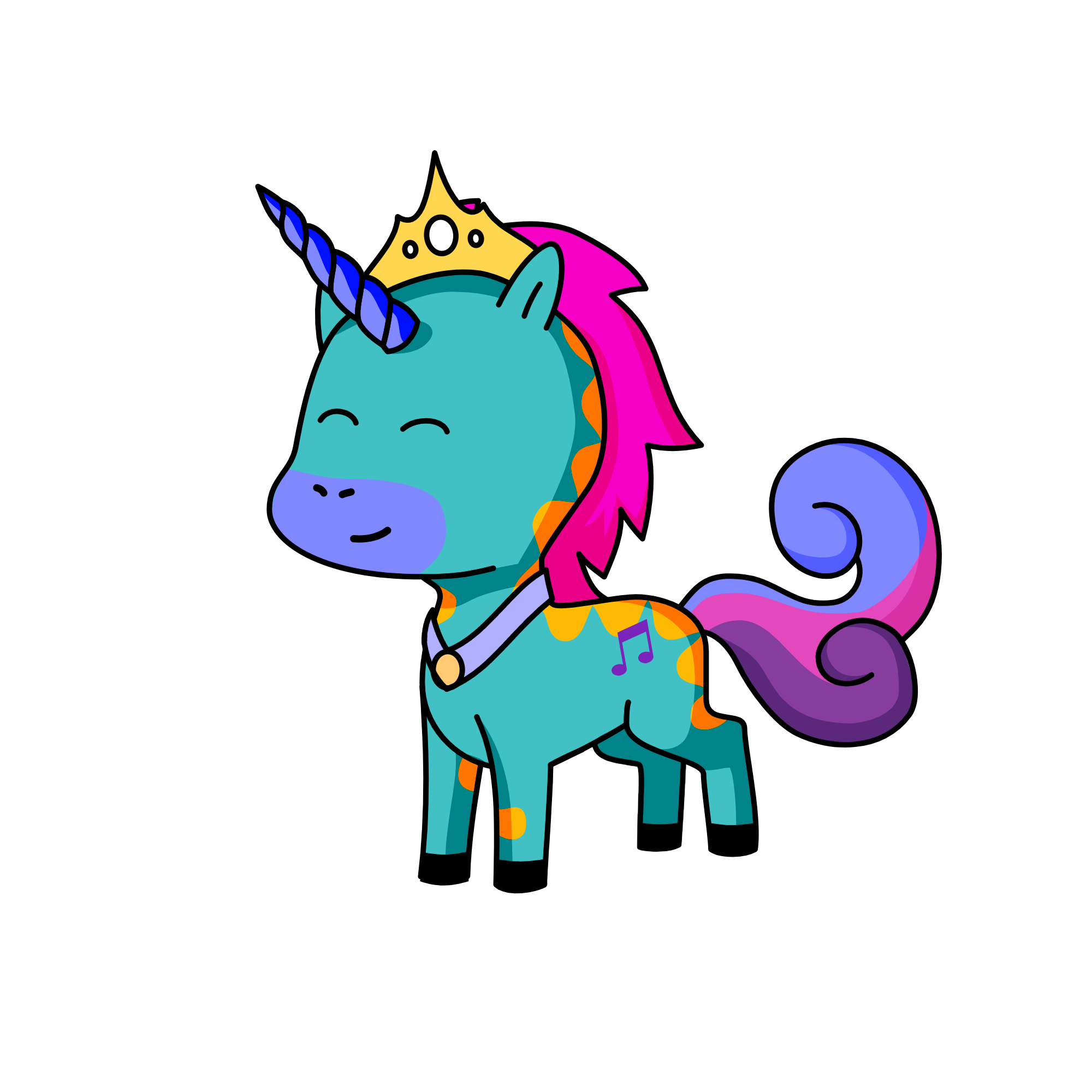 fluff, the unicorn