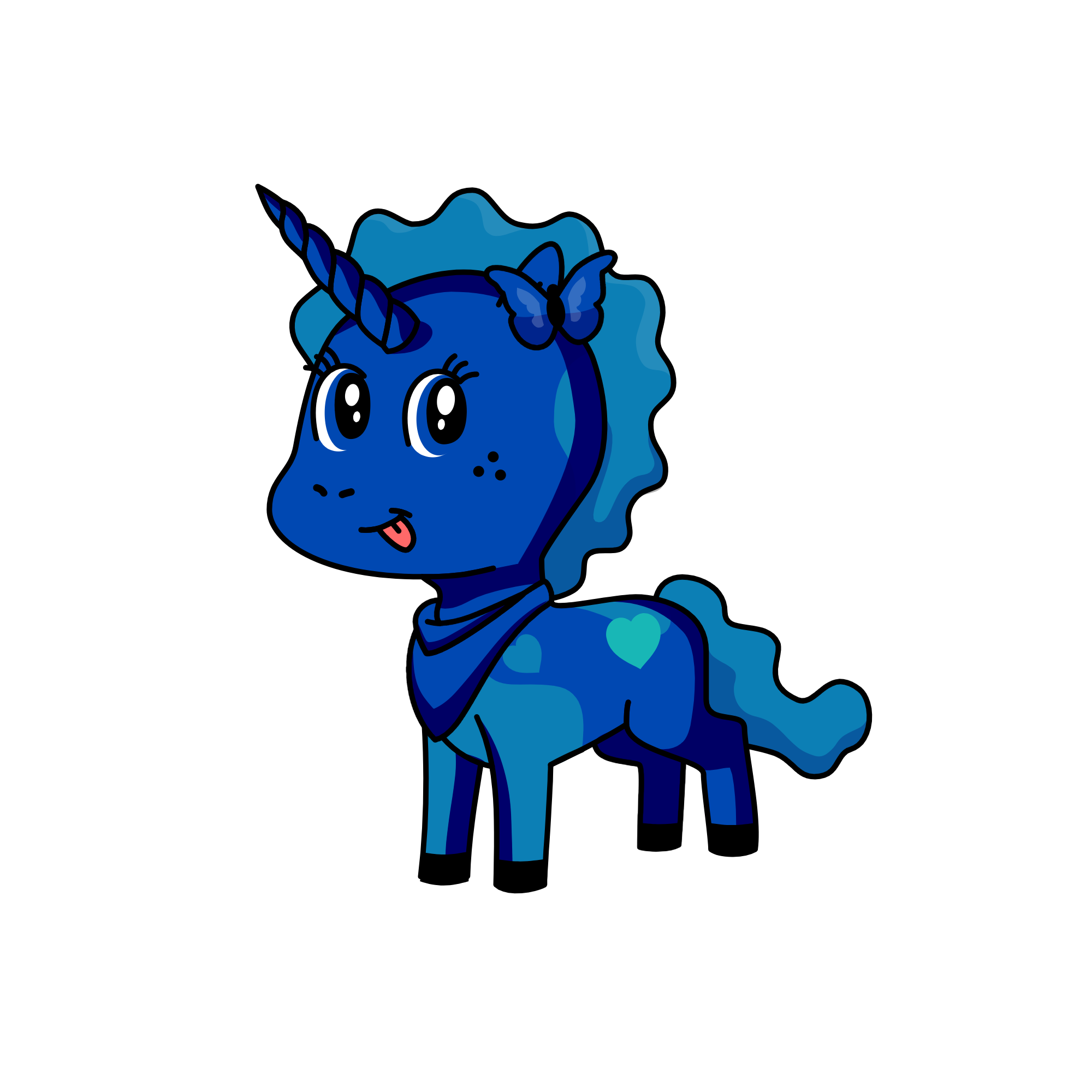 Bluey, the unicorn